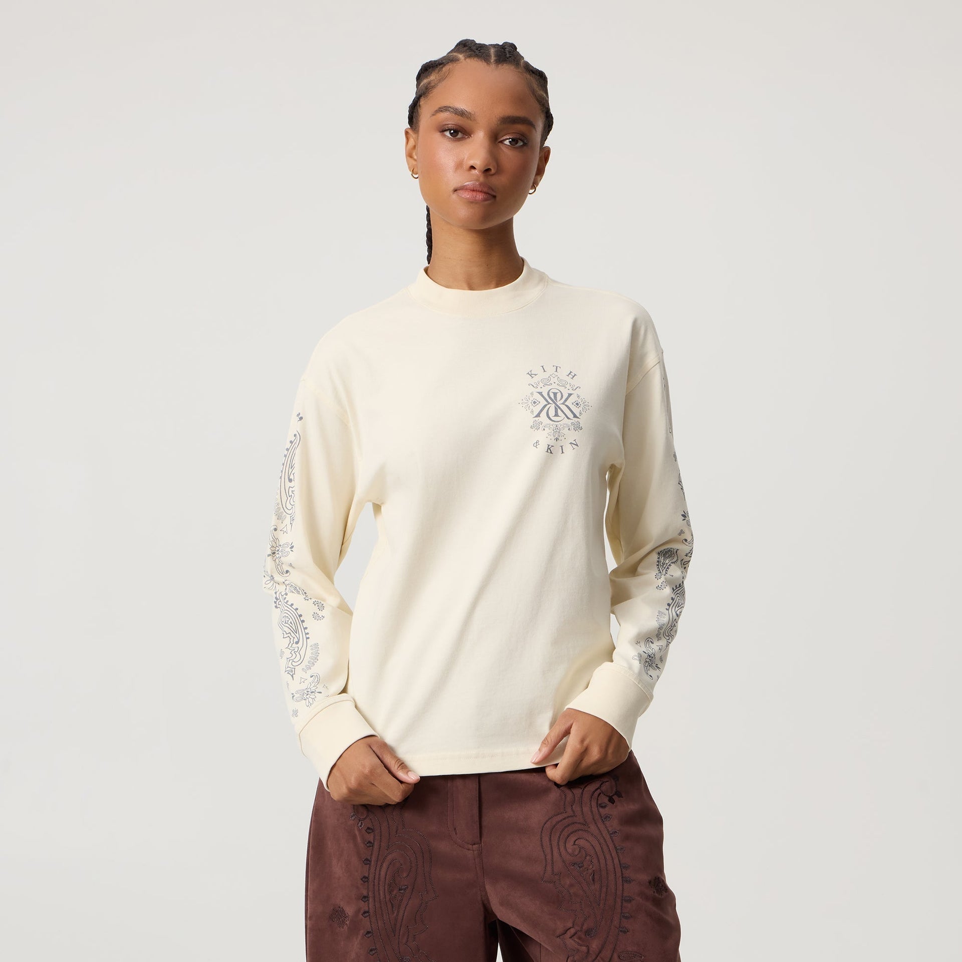 Kith Women Oversized Sonoma Western Kith & Kin Long Sleeve - Sandrift - PH