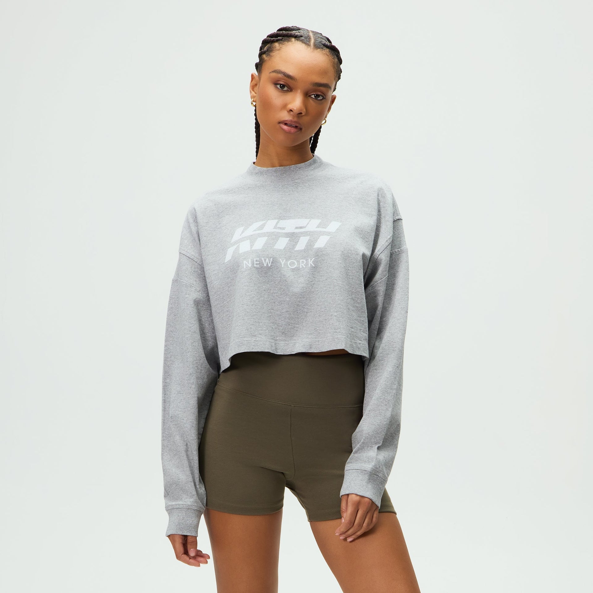 Kith Women Jasper Swift Long Sleeve -  Cool Heather Grey