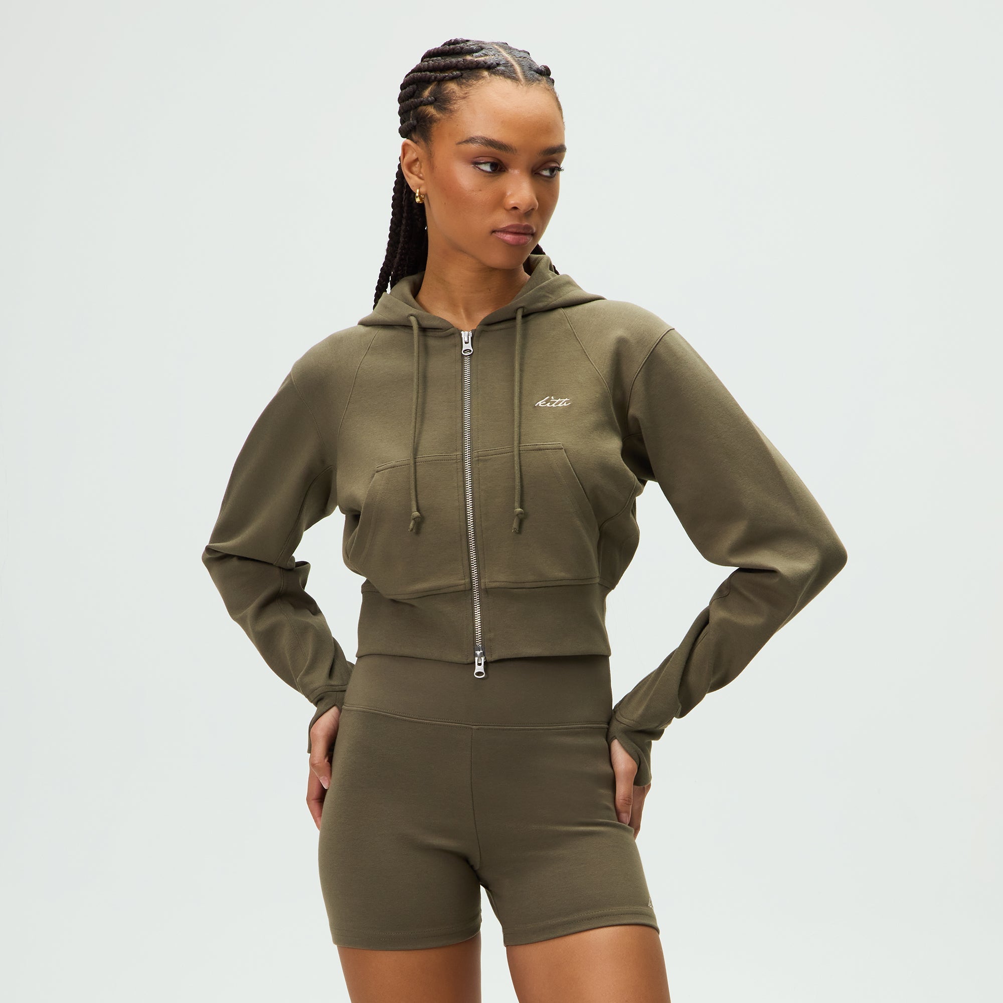 Kith Women Davin Cropped Hoodie - Canopy – Kith Europe