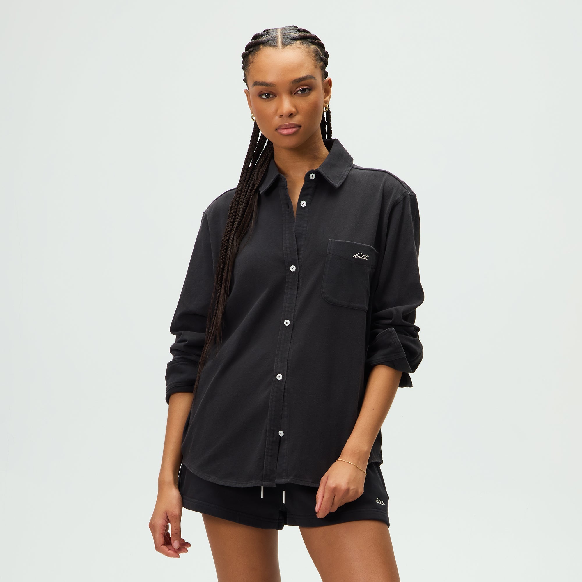 Kith Women Ora Jersey Shirt - Black – Kith Europe