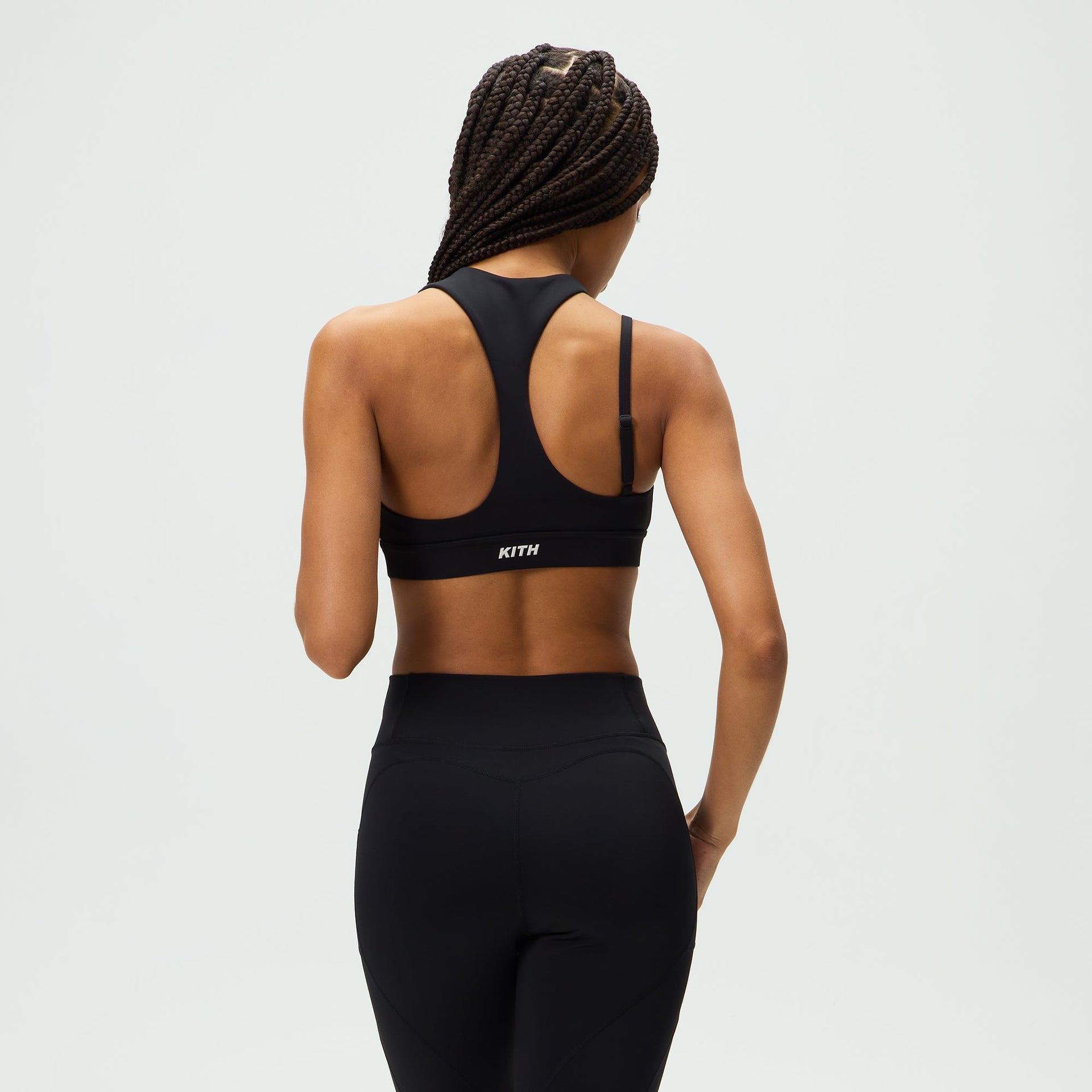 Kith Women Enhance Asymmetrical Racerback Bra - Black