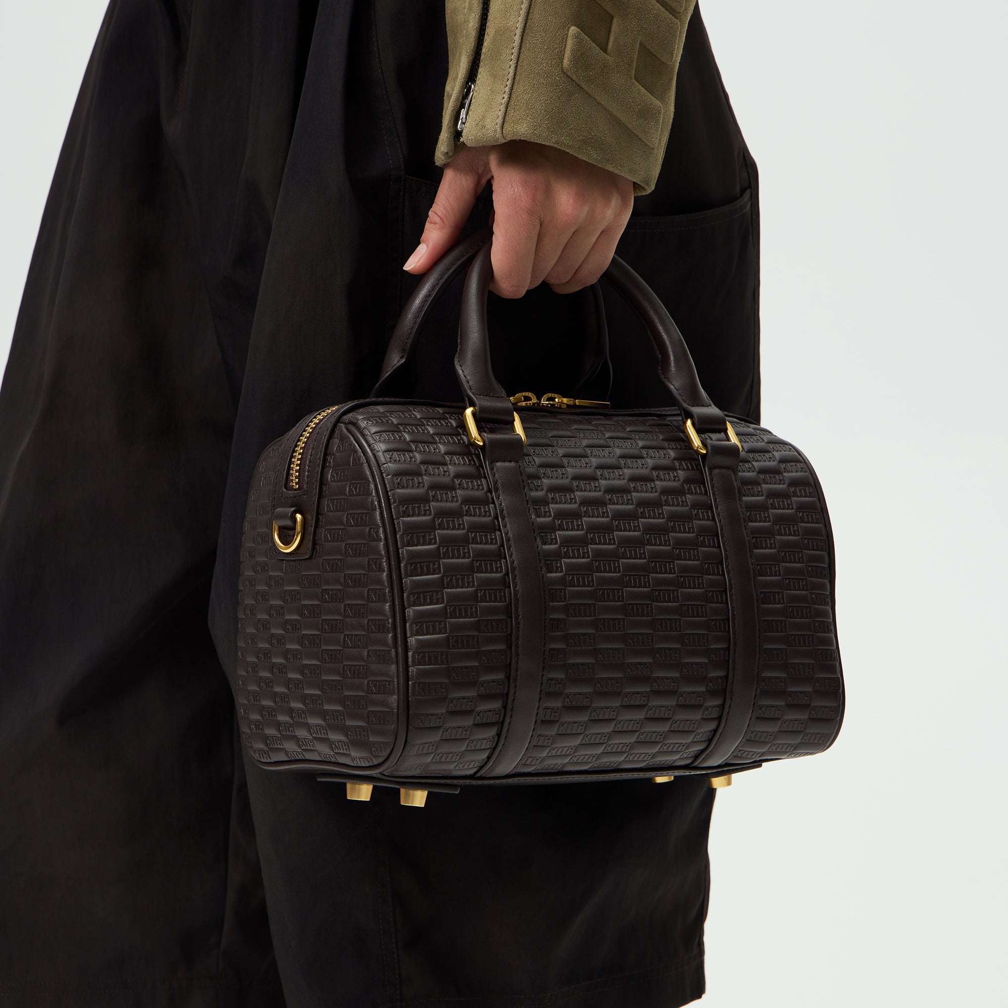 Kith Women Leather Monogram Smooth Harlowe Bag - Ganache – Kith Europe