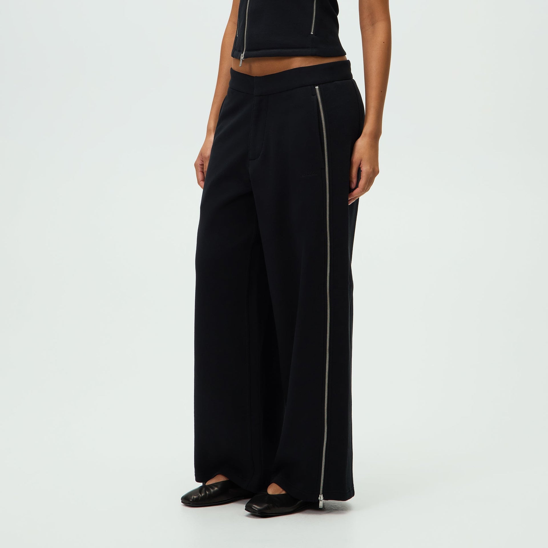 Kith Women Fain Zip Fleece Trouser - Black