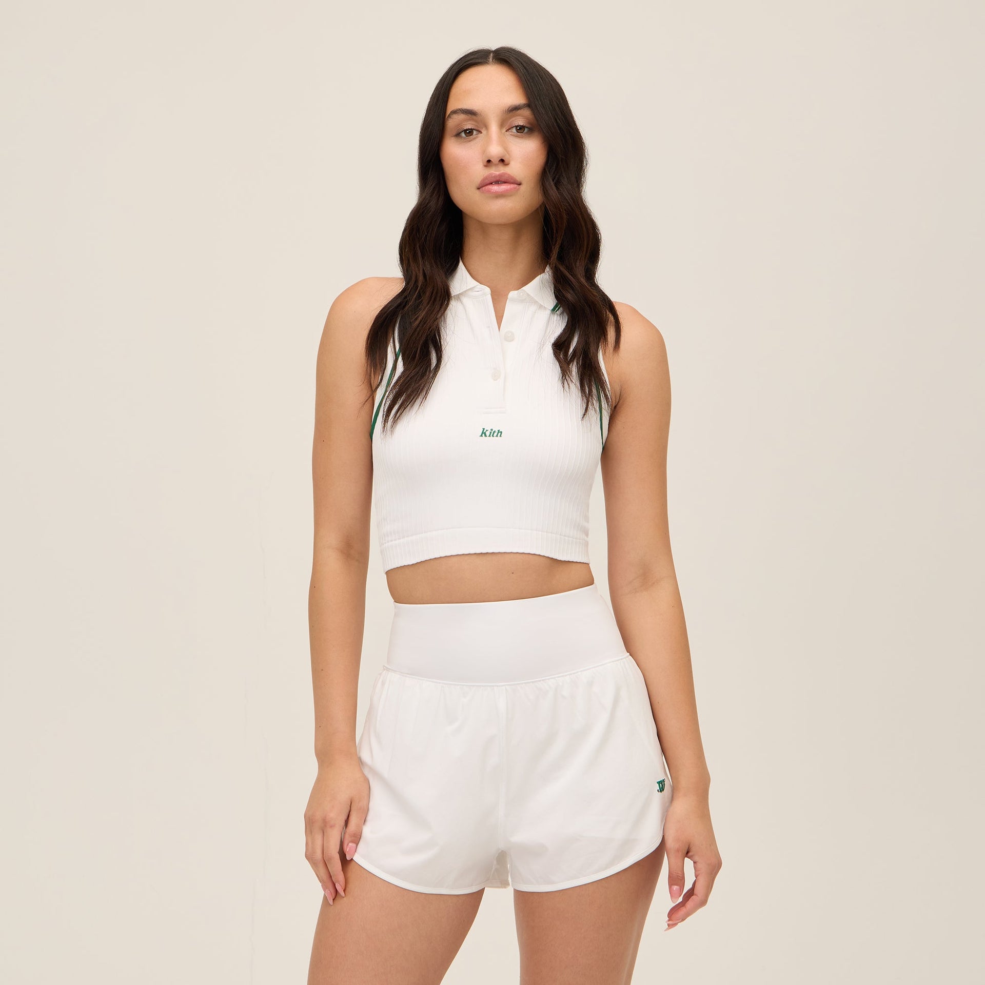 Kith Women for Wilson Classic Cropped Polo - White PH