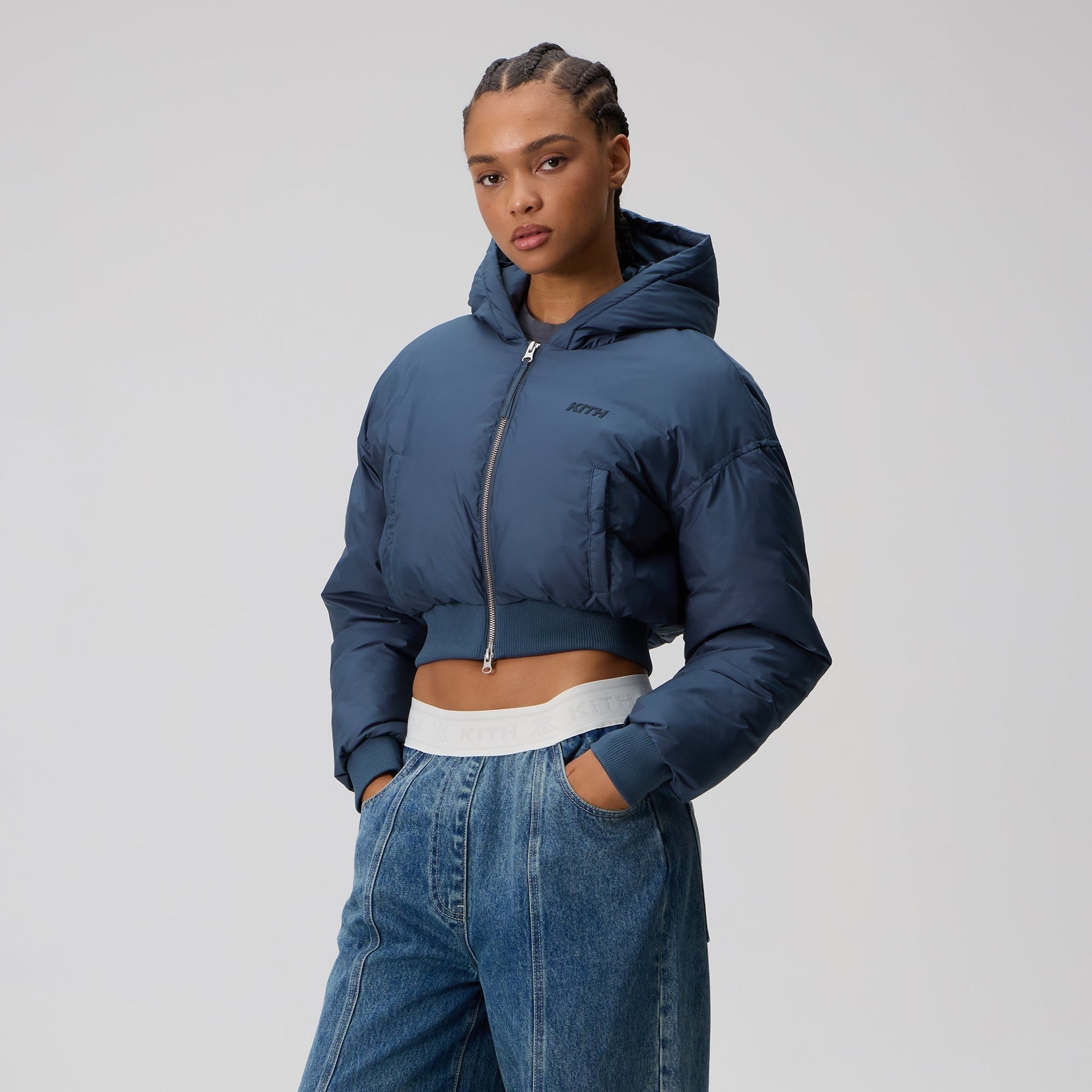 Kith Women Bex Cropped Nylon Puffer - Resolve - PH