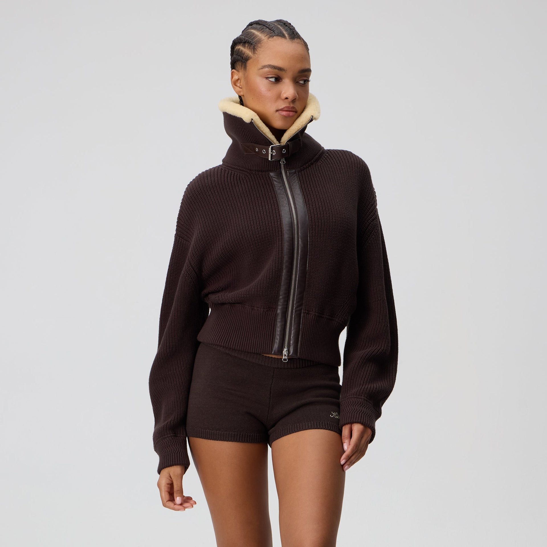 Kith Women Harten Aviator Sweater Jacket - Incognito