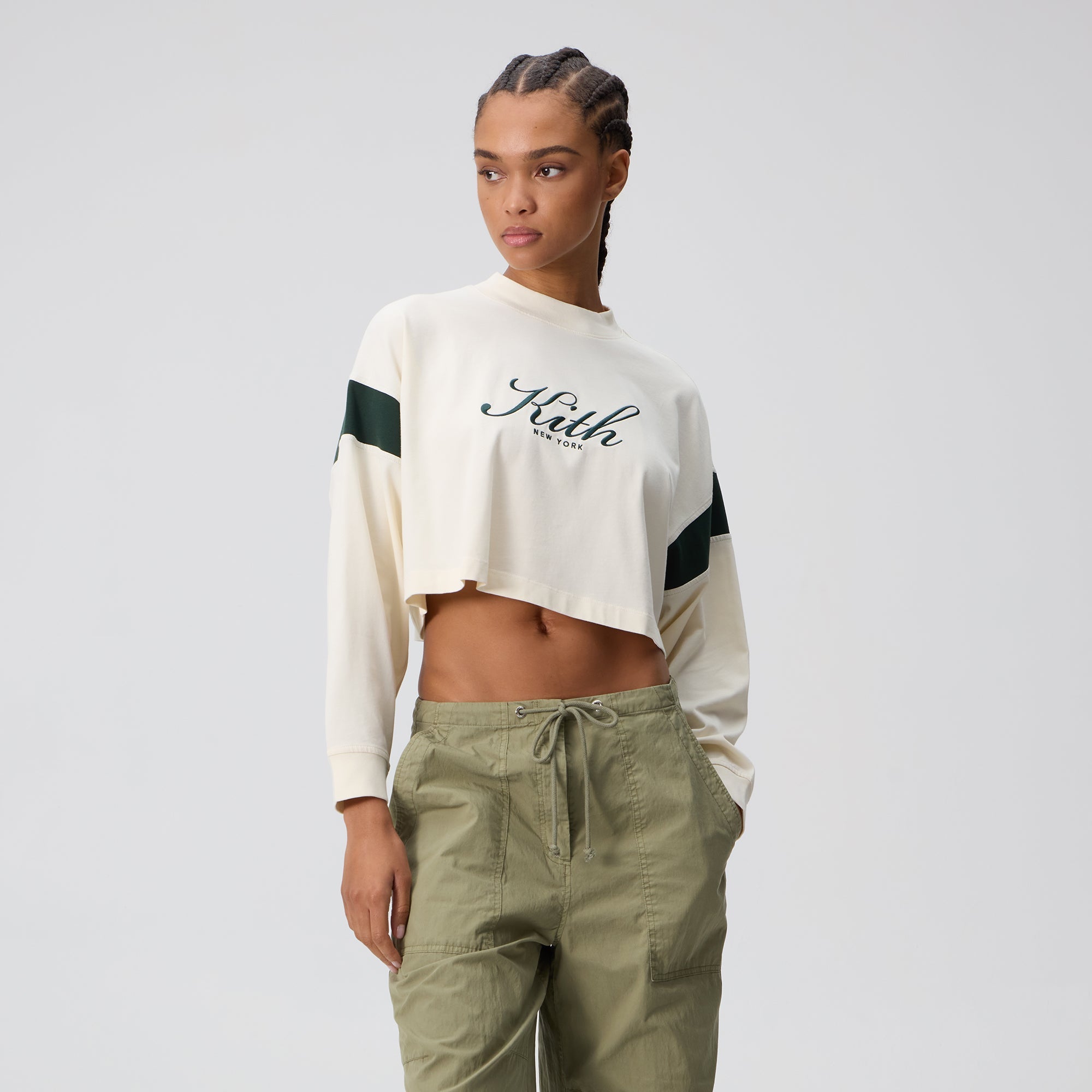 Kith Women Jasper Script Long Sleeve - Sandrift – Kith Europe