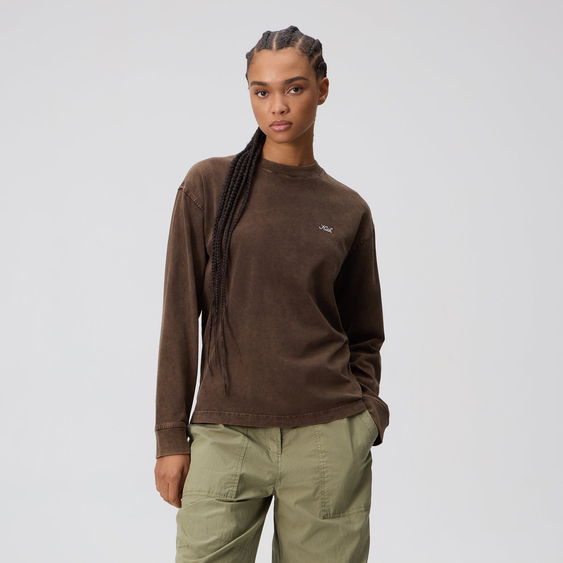Kith Women Oversized Sonoma Sueded Long Sleeve - Shade - PH