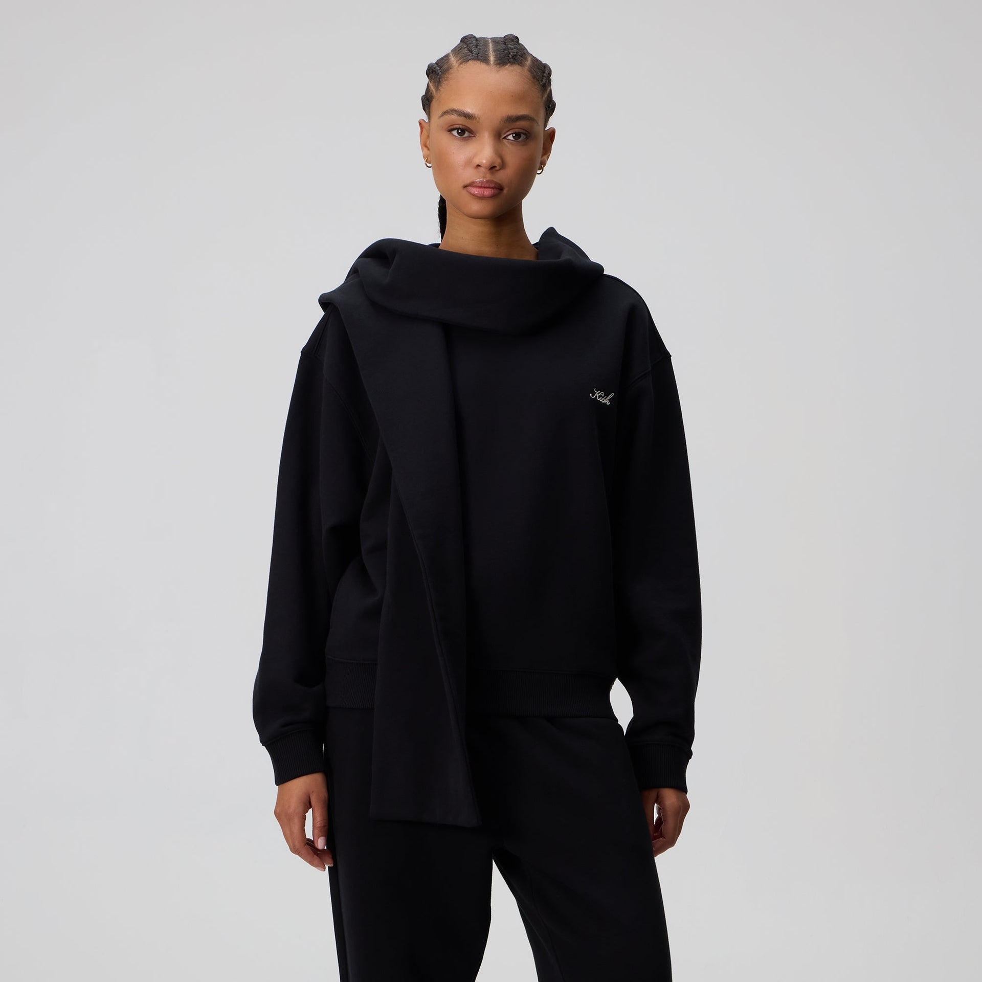 Kith Women Sedo Scarf Hoodie - Black