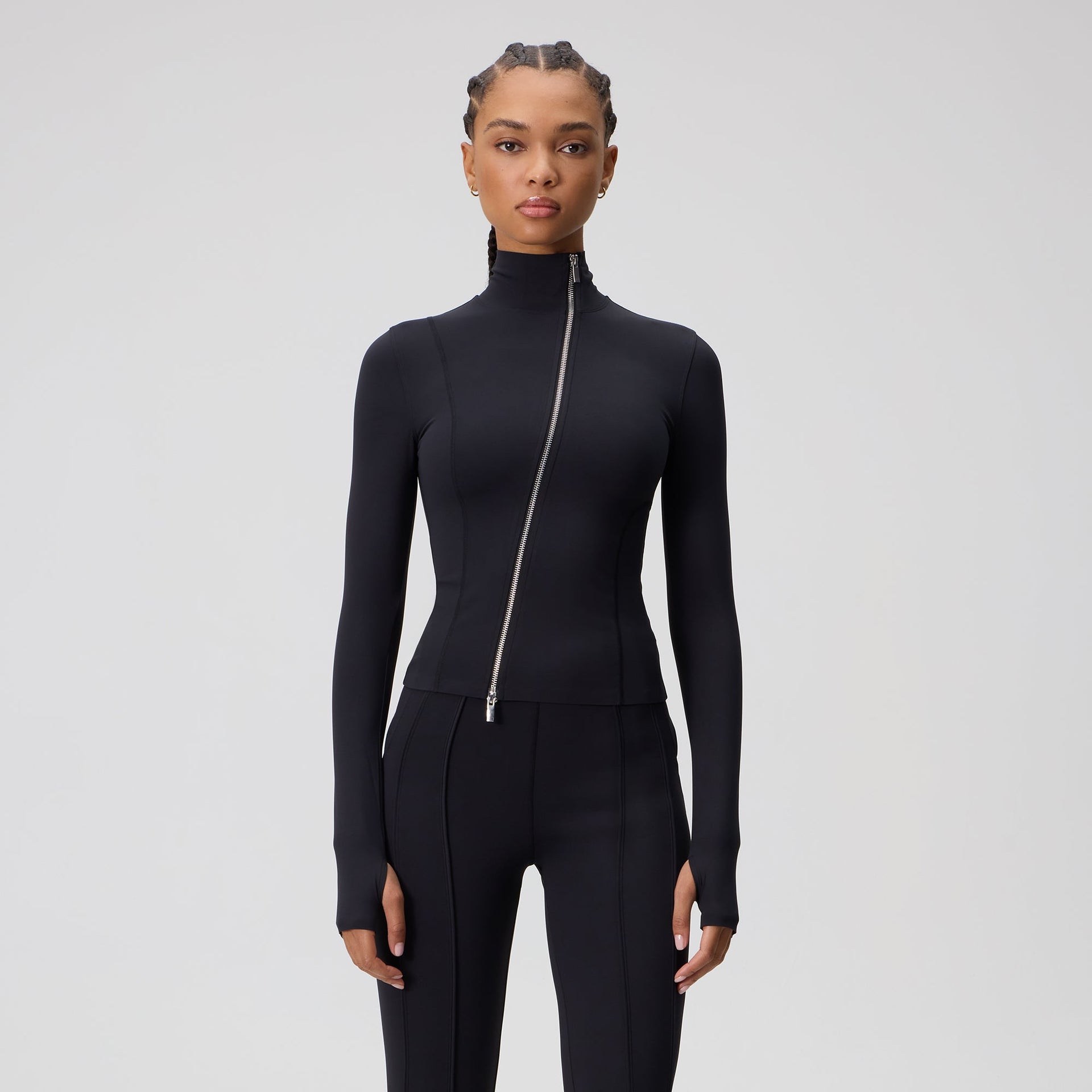 Kith Women Anika Asymmterical Zip Long Sleeve - Black