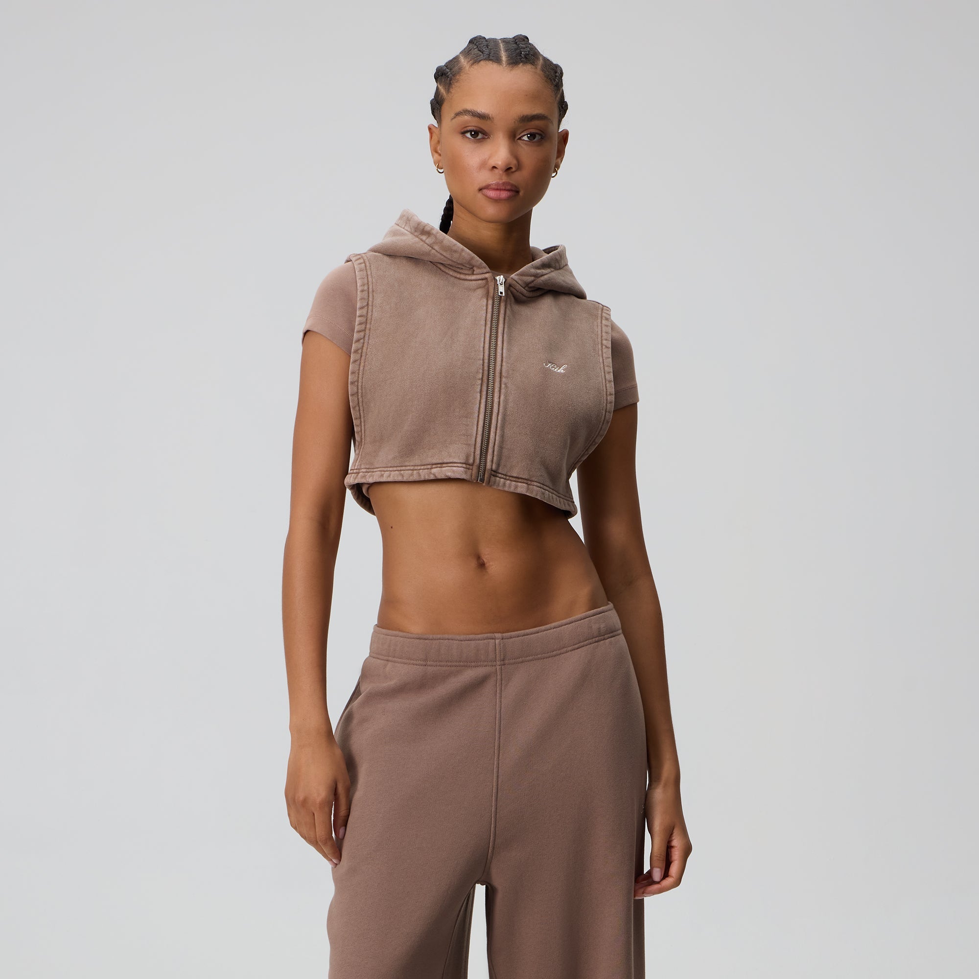 Kith Women Tanner Washed Hooded Dickey - Timber – Kith Europe