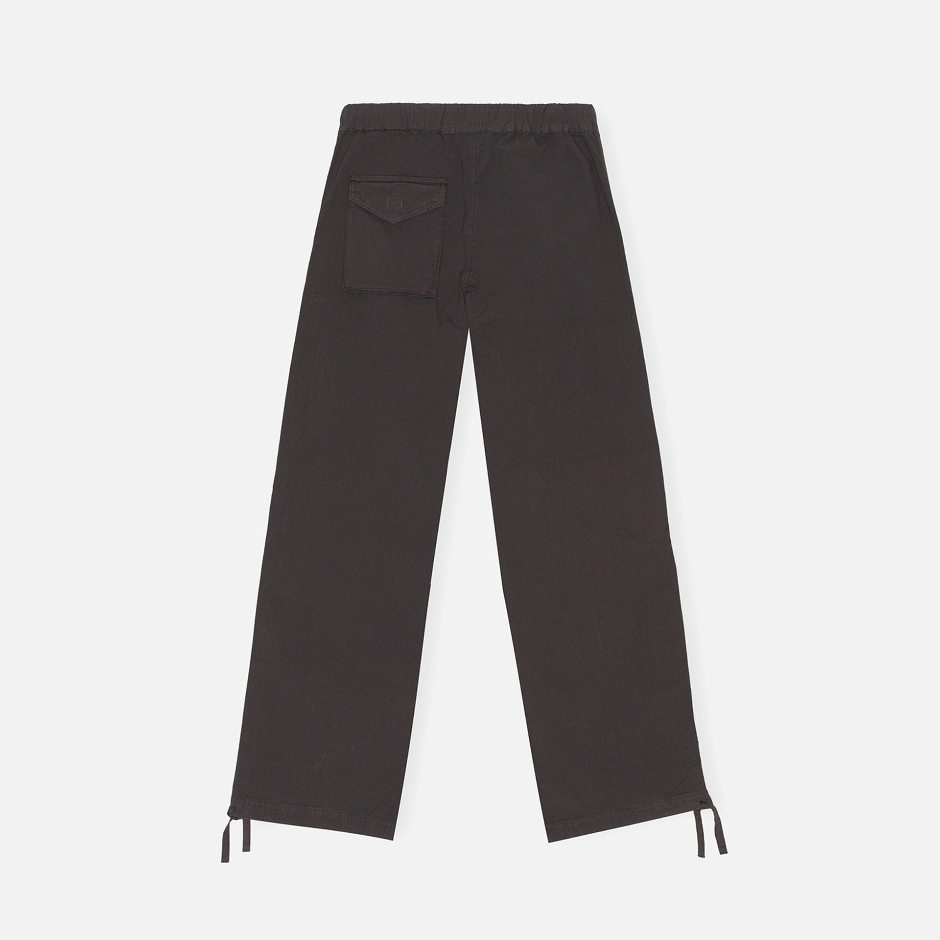 Ganni Washed Cotton Canvas Draw String Pants - Phantom
