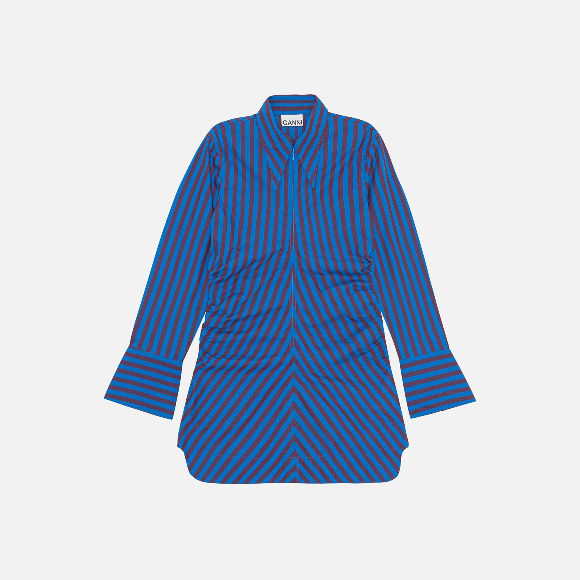 Ganni Stripe Cotton Fitted Tunic - Port Royale – Kith Europe