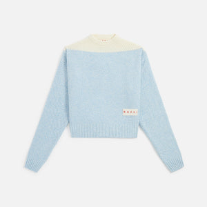 Marni Colorblock Roundneck Sweater - Illusion Blue