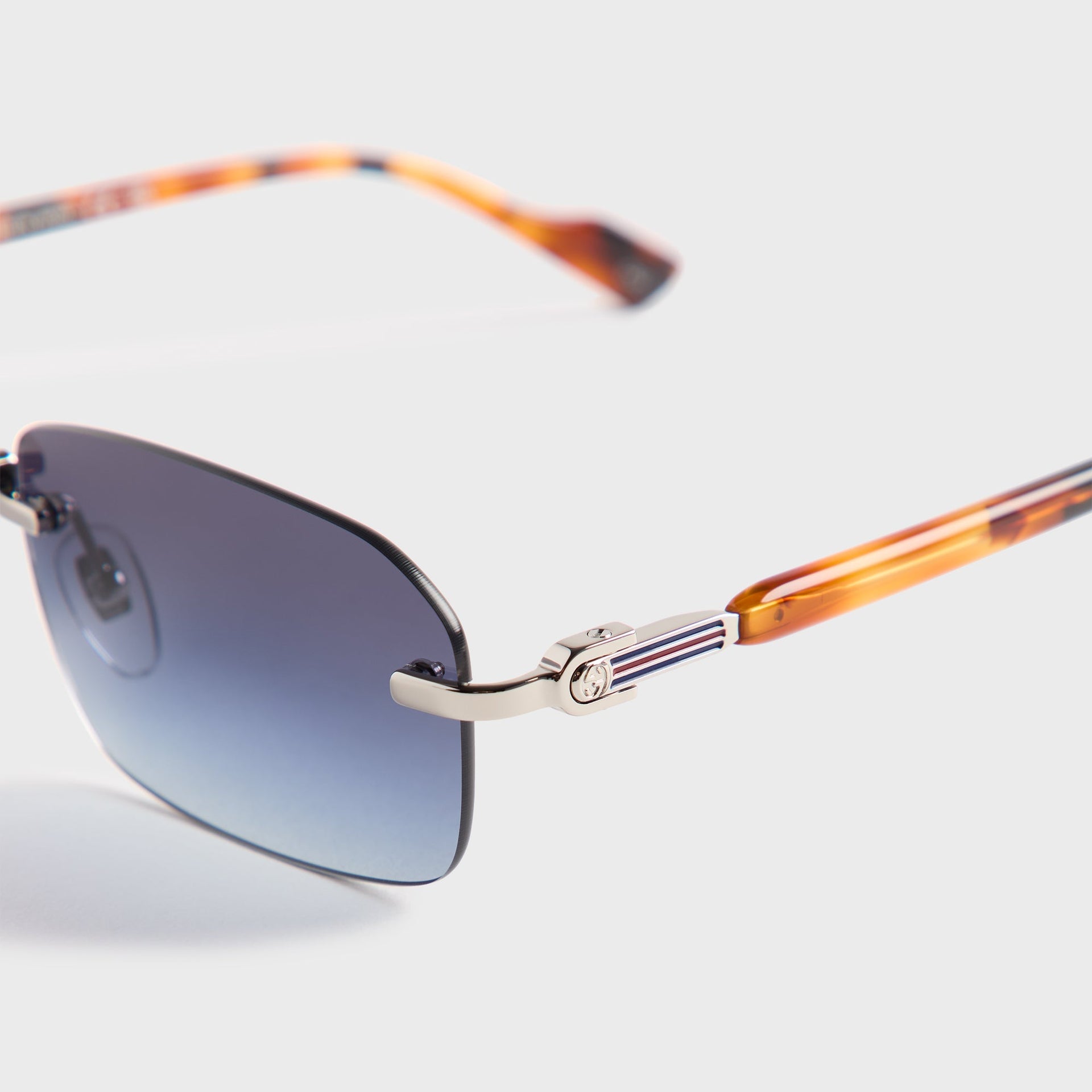 Gucci Rectangle Frames - Silver / Havana