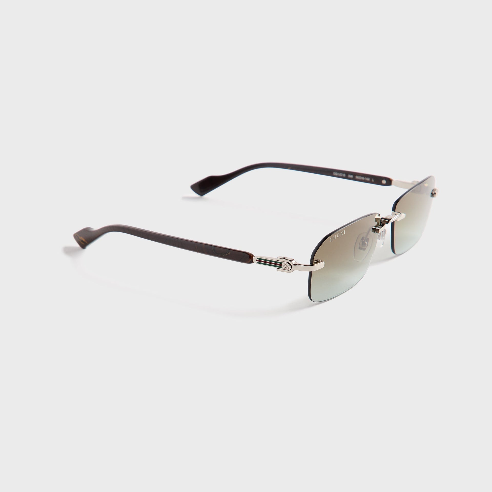 Gucci Rectangle Frames - Silver / Brown