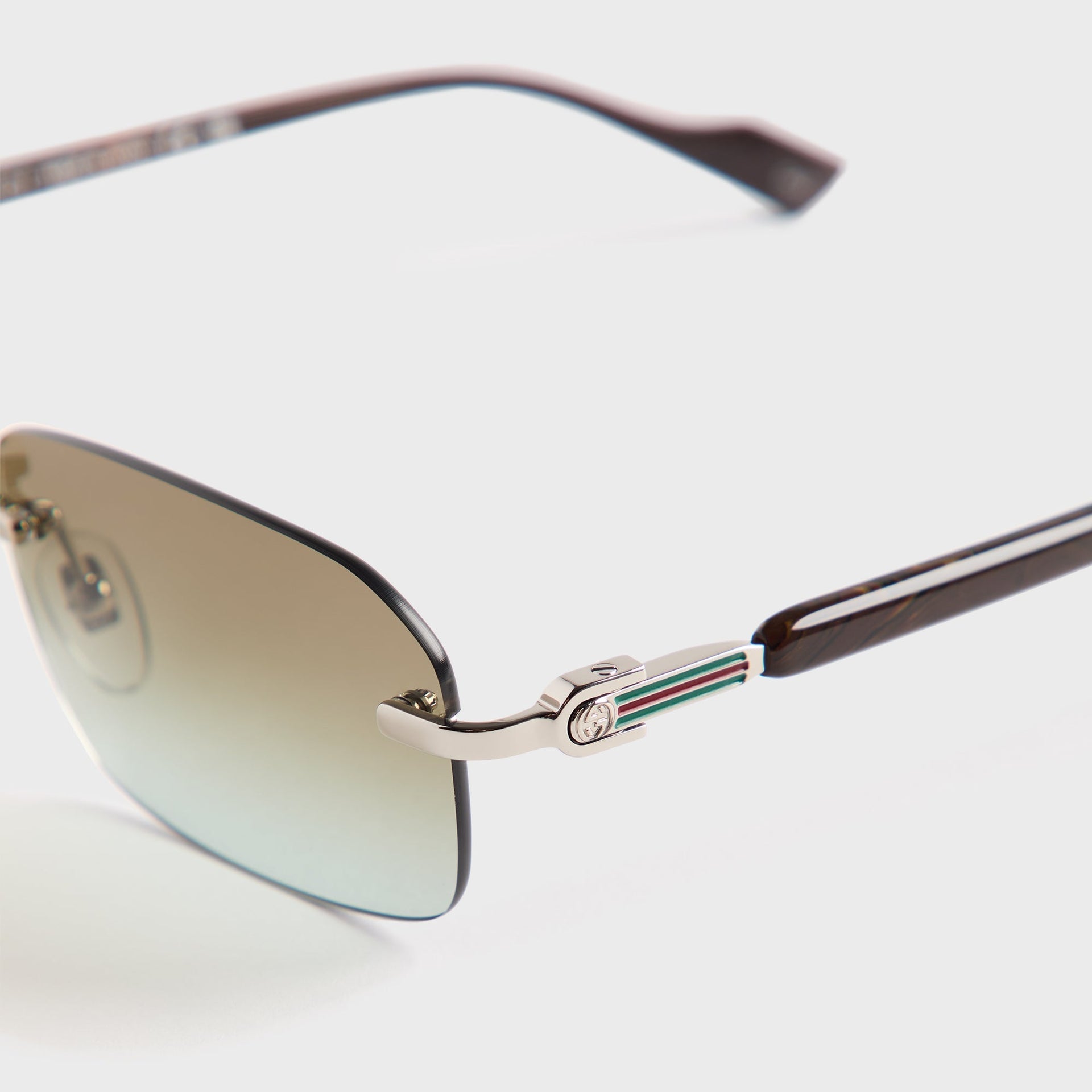 Gucci Rectangle Frames - Silver / Brown