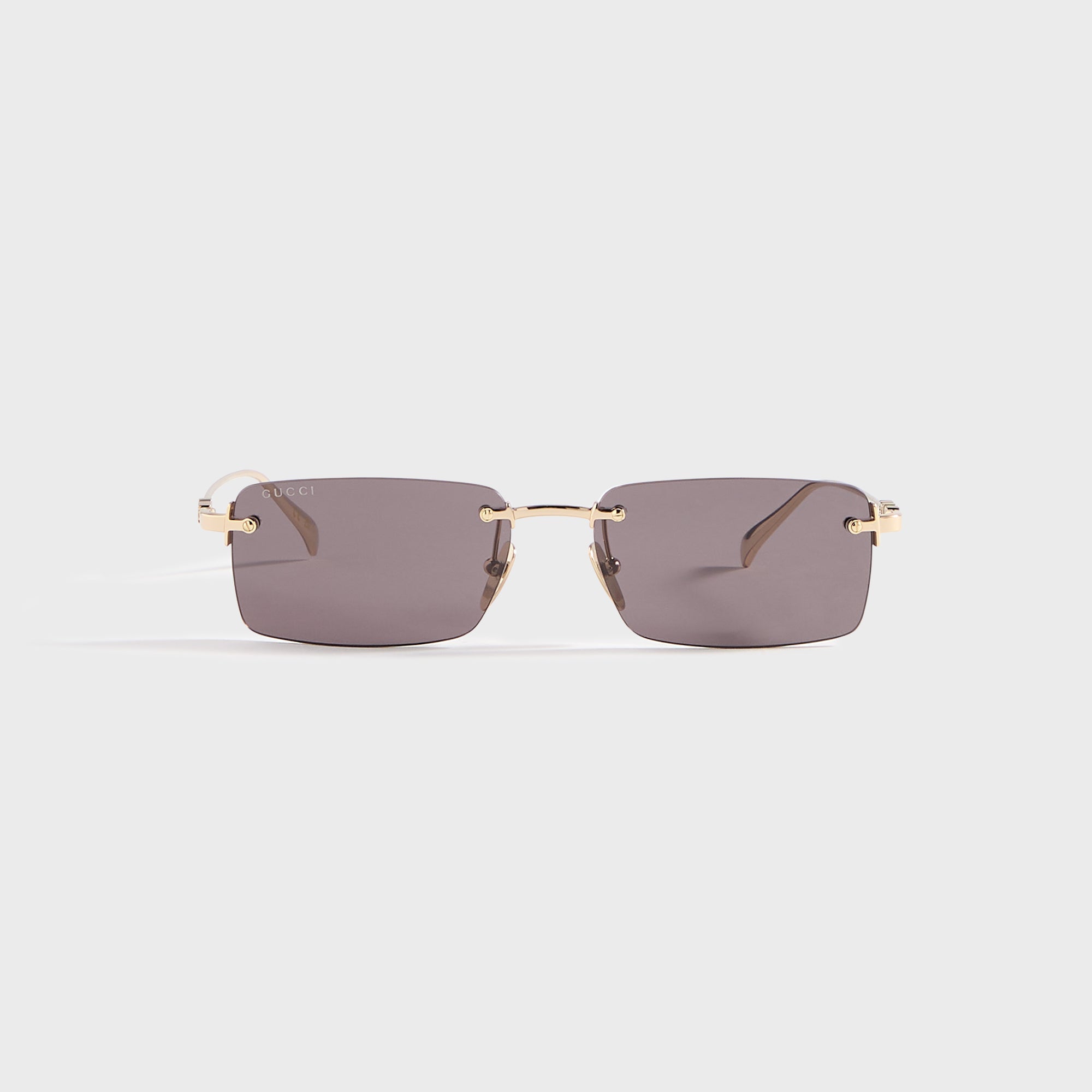 Gucci GG Rectangular Frame Sunglasses - Gold / Grey – Kith Europe
