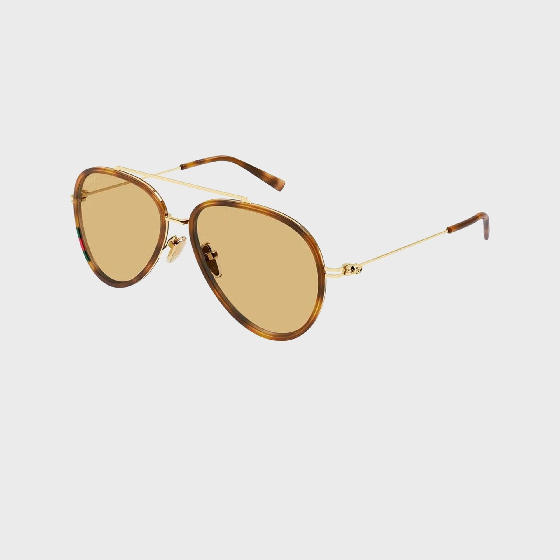 Gucci GG Pilot Sunglasses - Havana / Gold / Orange