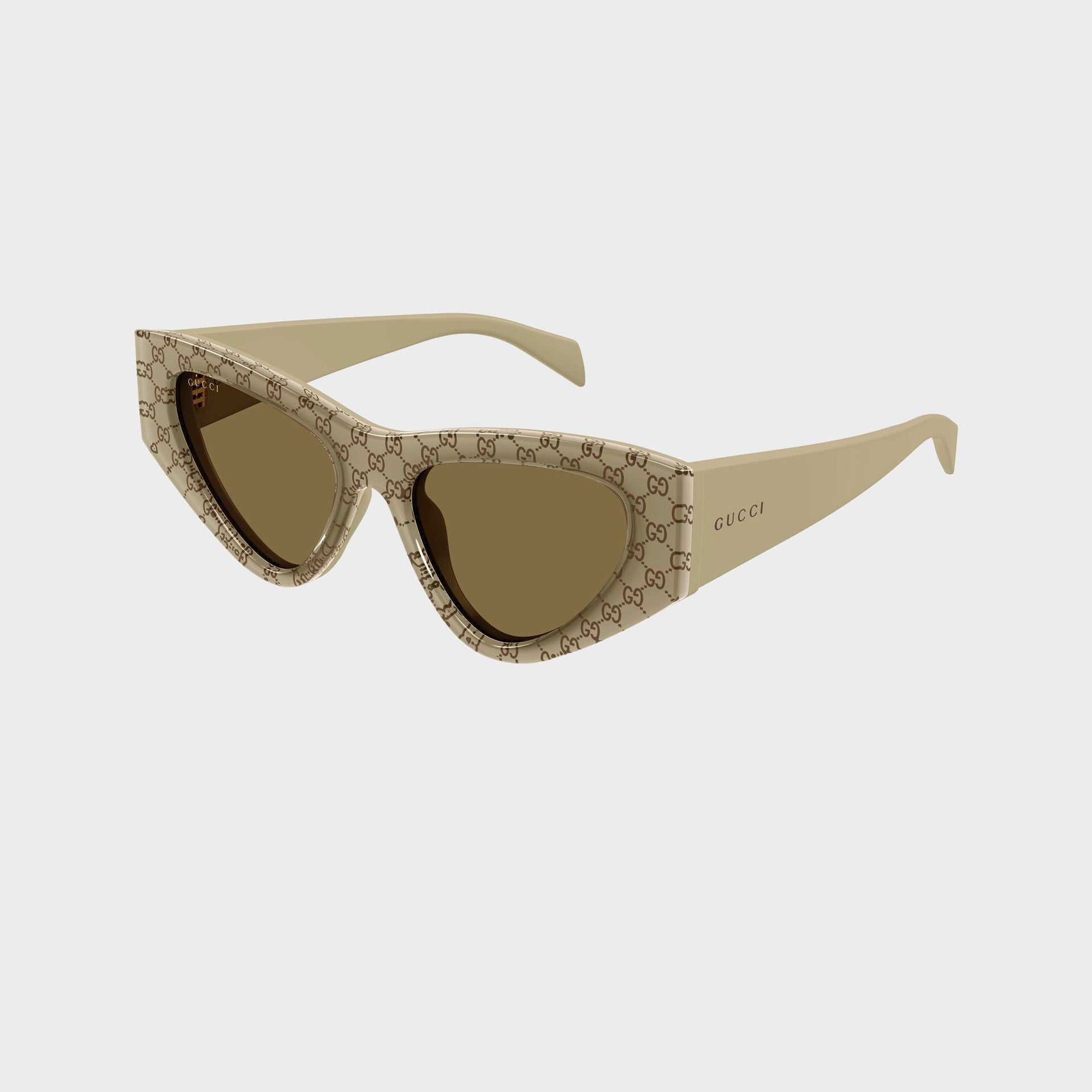 Gucci Cat Eye Sunglasses - Beige / Brown