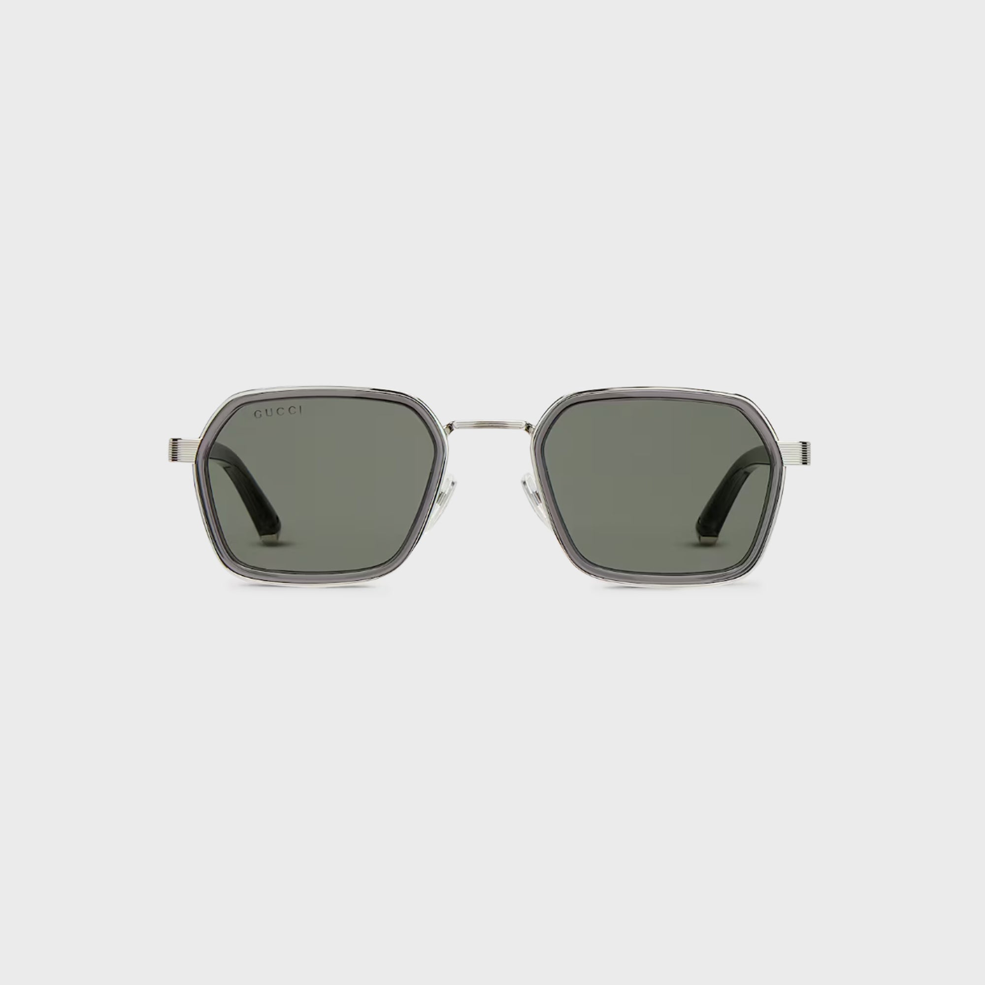 Gucci GG2074S Square Frame Sunglasses - Silver / Grey – Kith Europe