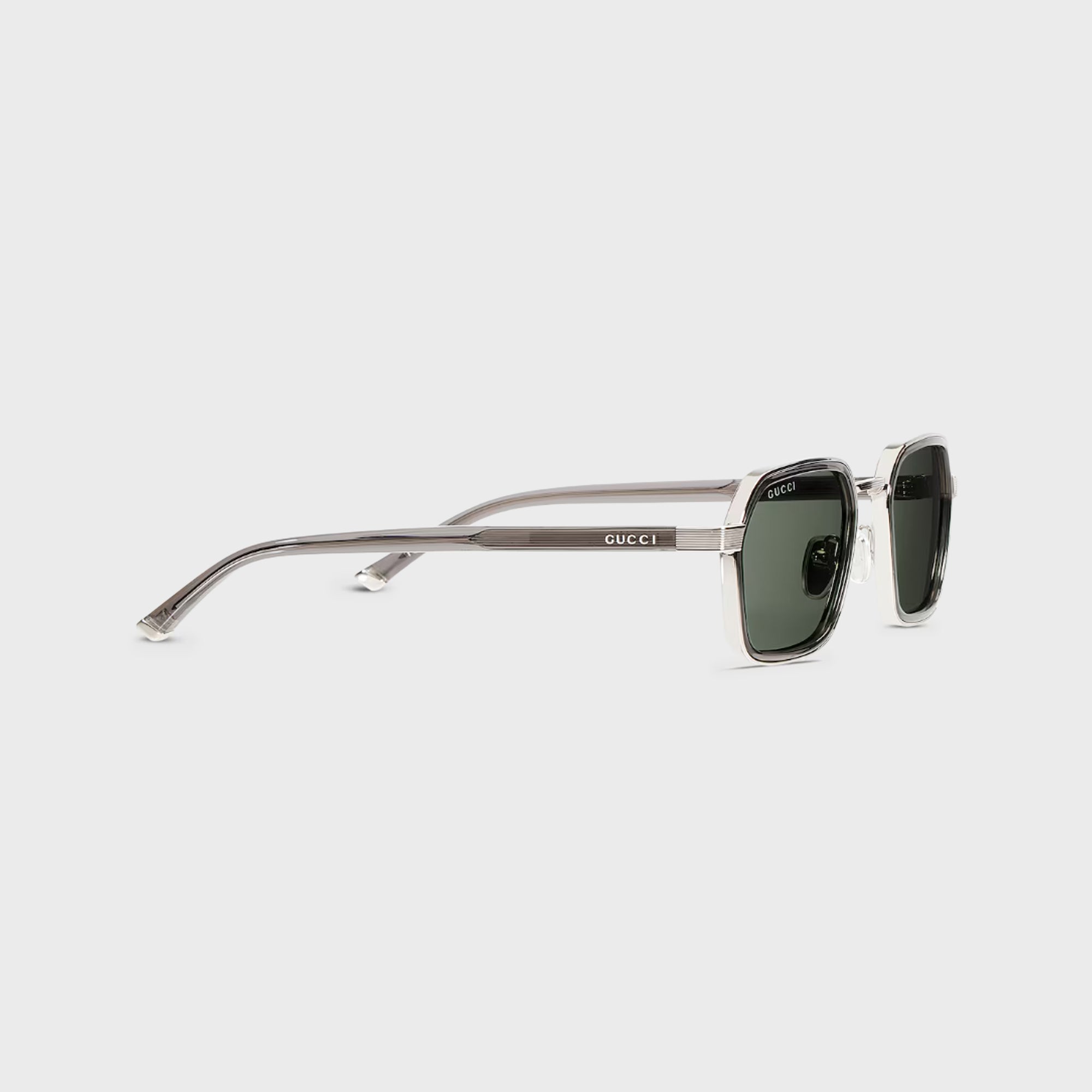 Gucci GG2074S Square Frame Sunglasses - Silver / Grey – Kith Europe