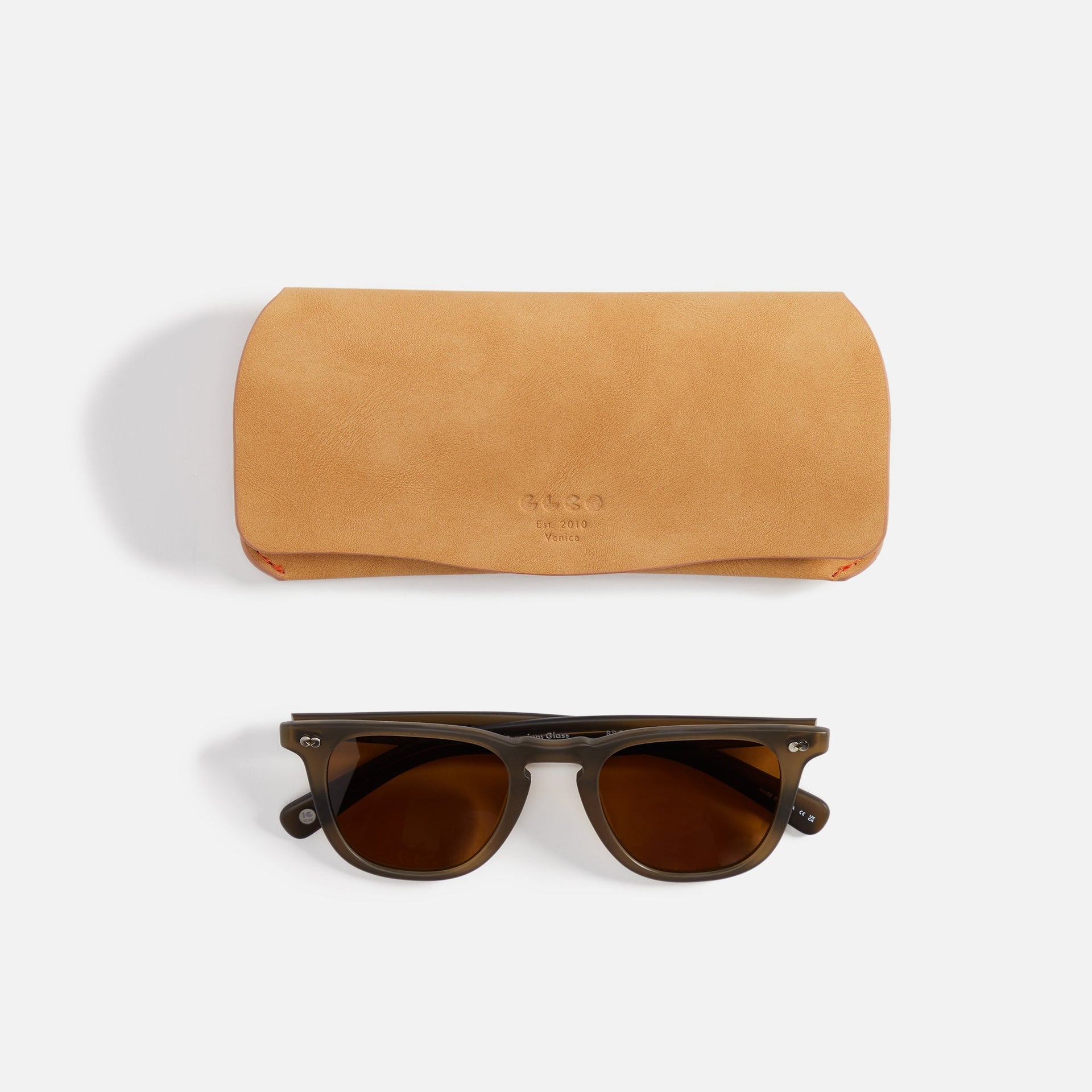 Garrett Leight Brooks x Sun - Matte Olio / Pure Coffee