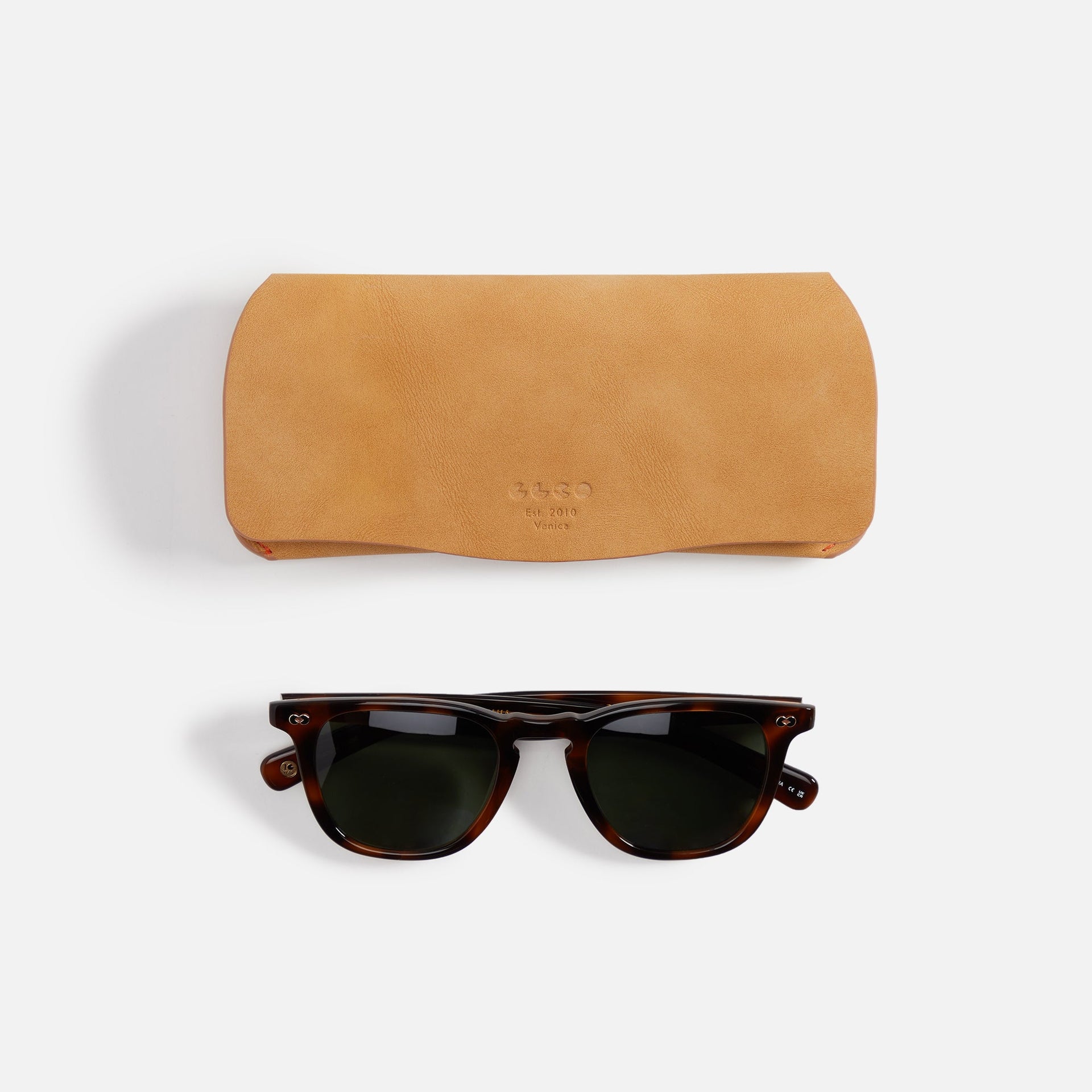 Garrett Leight Brooks x Sun - Spotted Brown / Shell Pure G15