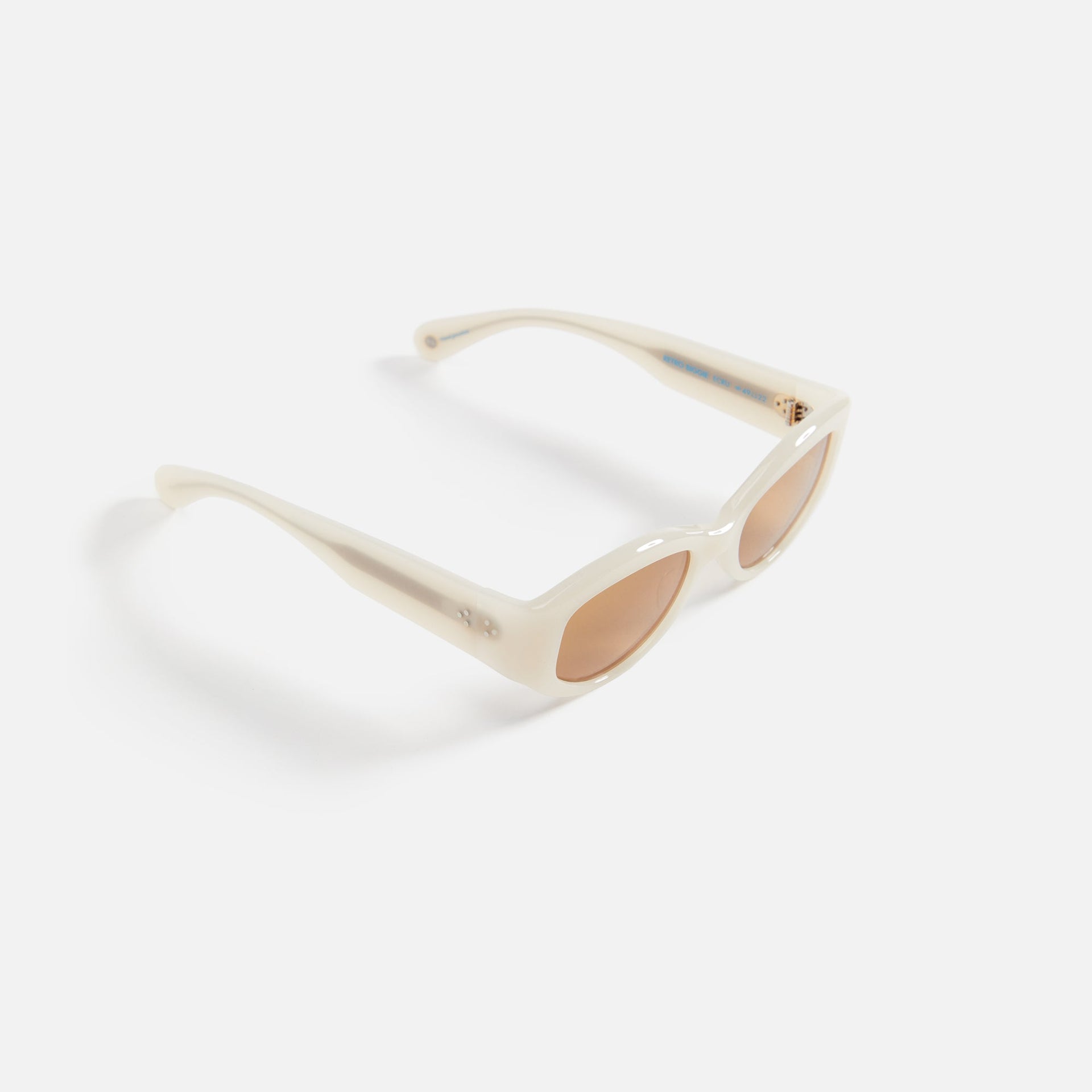 Garrett Leight Retro Biggie Sun - Ecru / Marigold