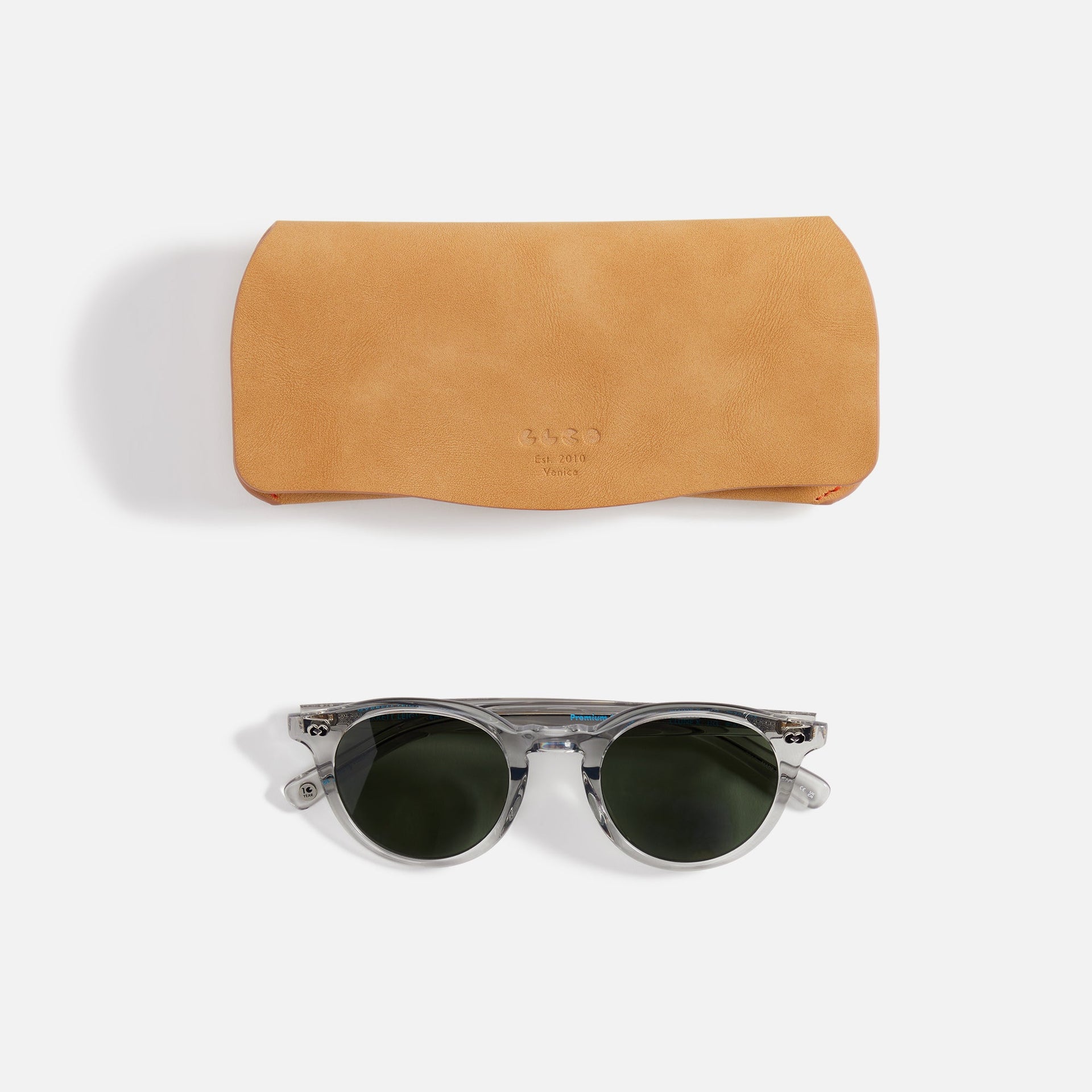 Garrett Leight Clune x Sun - Light Grey / Pure Green