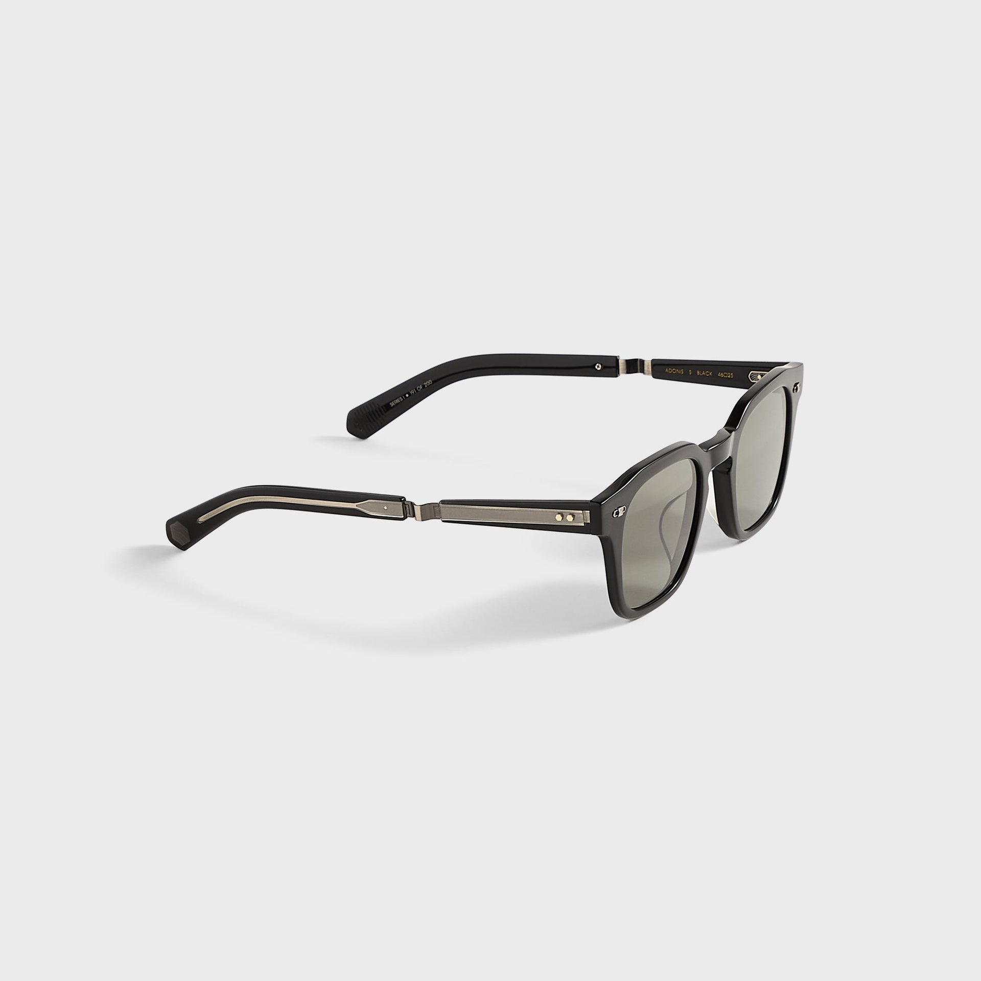 Garrett Leight Adonis Sunglasses - Black Pewter / Semi Flat Oxford Grey