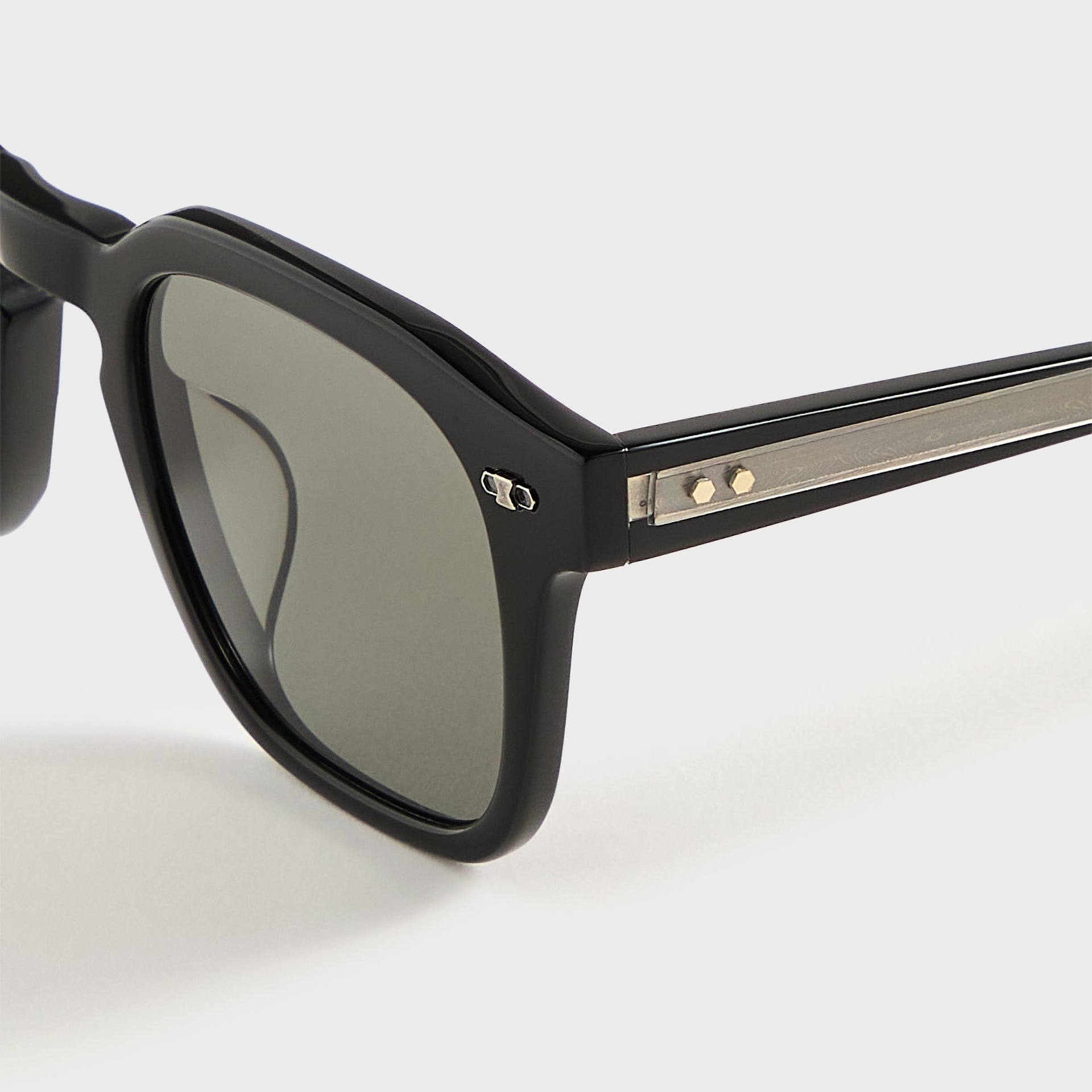 Garrett Leight Adonis Sunglasses - Black Pewter / Semi Flat Oxford Grey