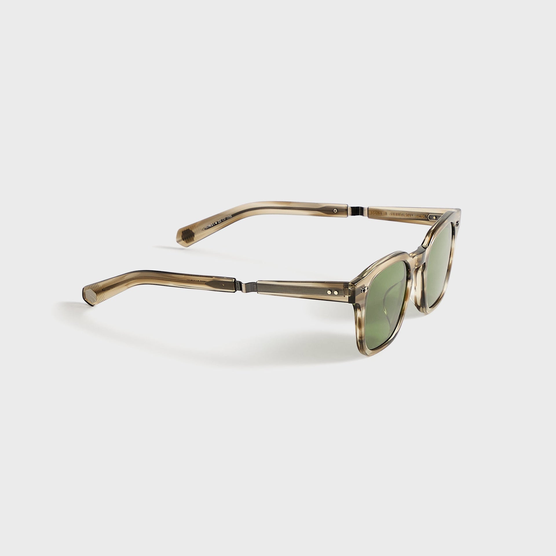 Garrett Leight Adonis Sunglasses - Celestial Grey Pewter / Semi Flat Boxwood Green