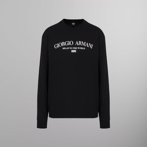 Kith & Giorgio Armani Long Sleeve Tee - Black PH