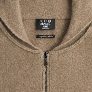 Kith & Giorgio Armani Silk Cashmere Hoodie - Sand