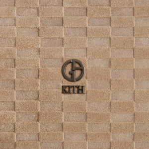 Kith & Giorgio Armani Monogram Suede Duffle Bag - Creme