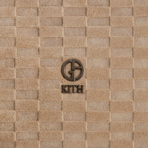 Kith & Giorgio Armani Monogram Suede Duffle Bag - Creme PH