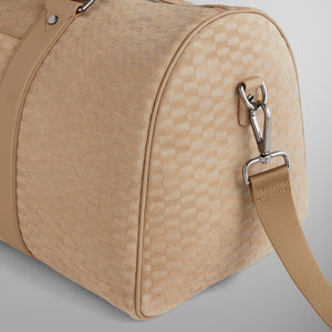 Kith & Giorgio Armani Monogram Suede Duffle Bag - Creme