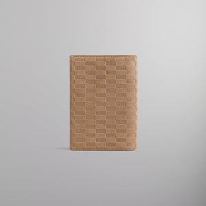 Kith & Giorgio Armani Monogram Suede Passport Holder - Creme