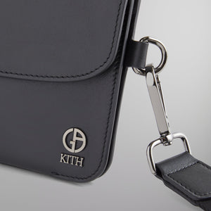 Kith & Giorgio Armani Leather Double Pouch - Black PH