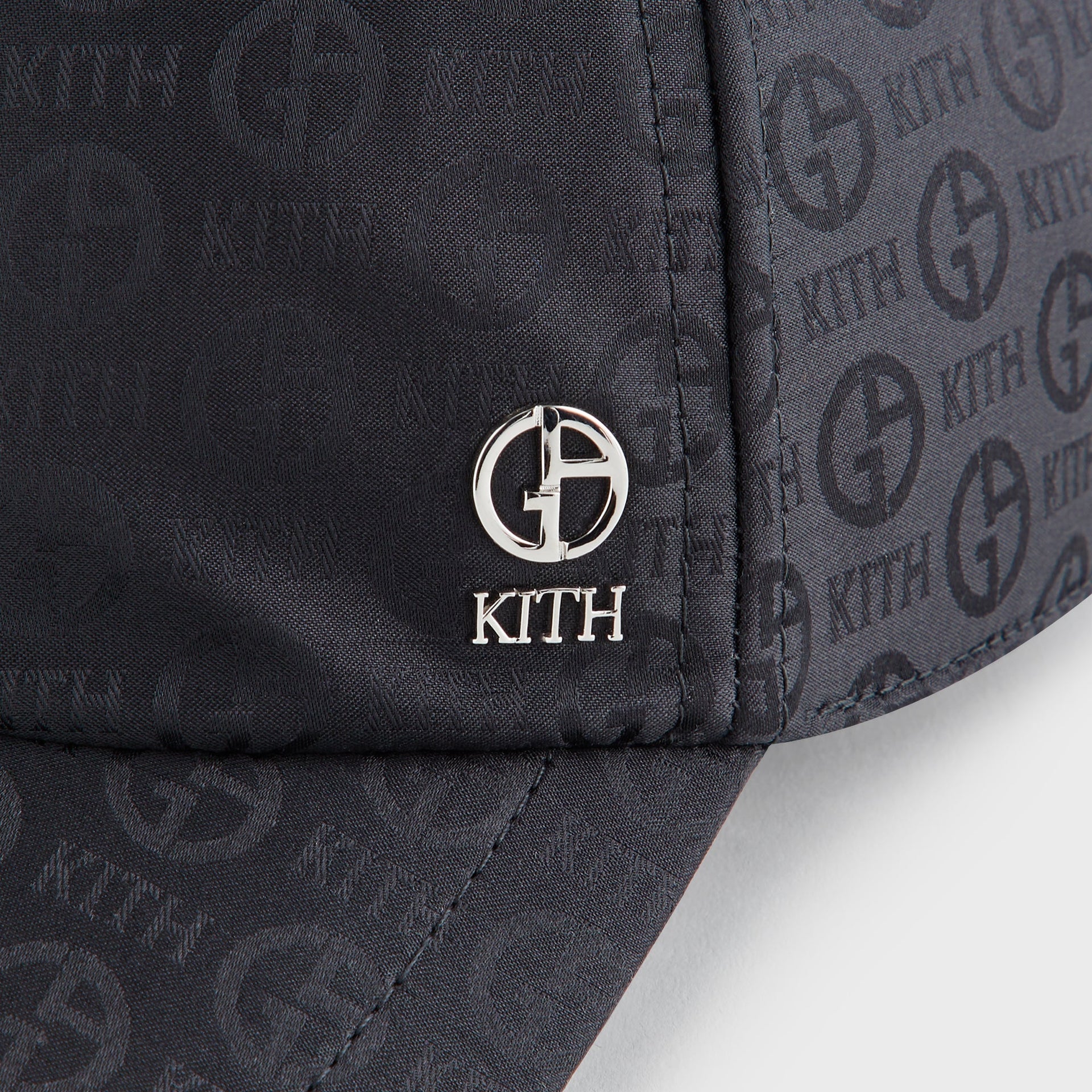 Giorgio Armani & Kith Midweight Jacquard Silk Classic Cap - Black PH
