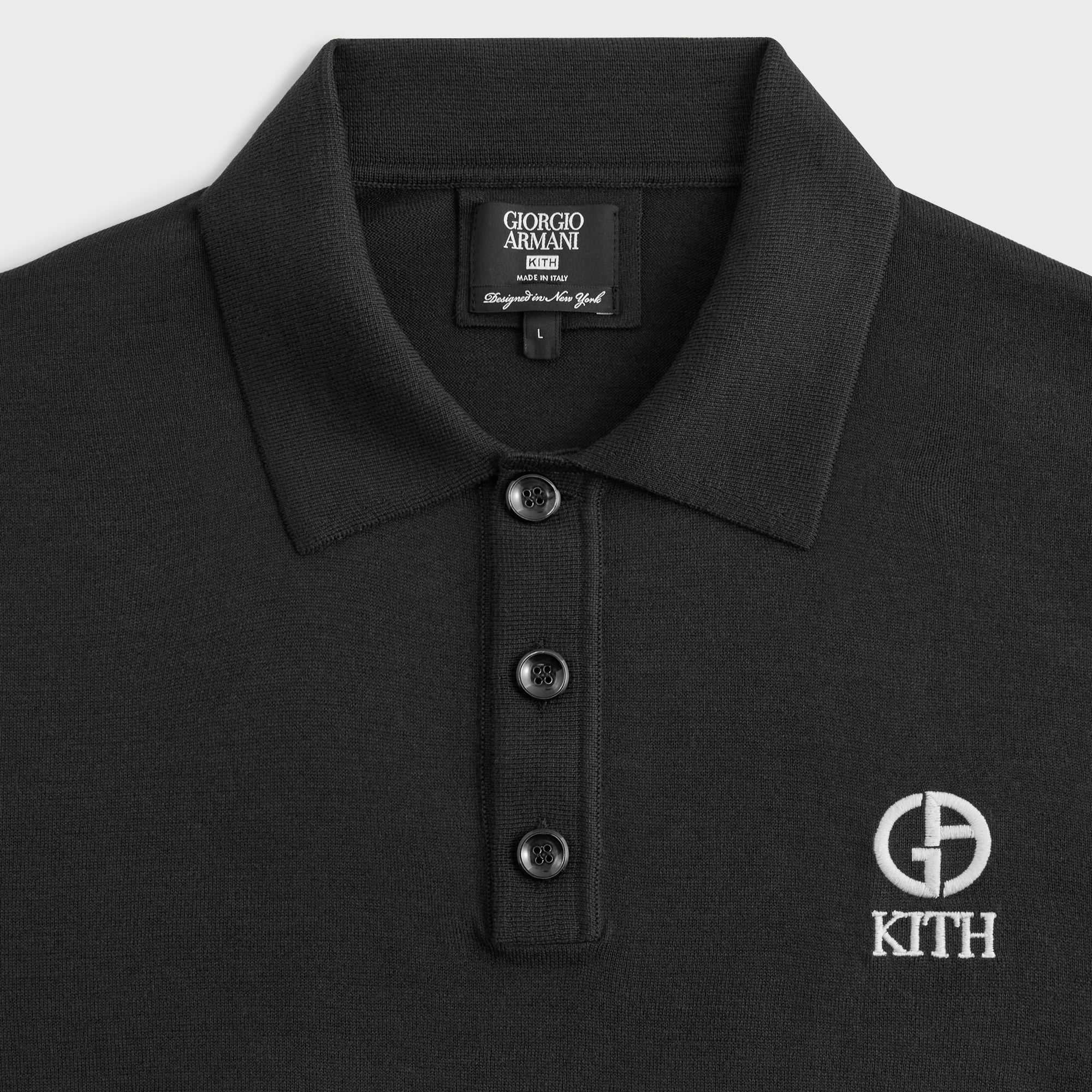 Giorgio Armani & Kith Tilden Knit Polo - Ghost – Kith Europe