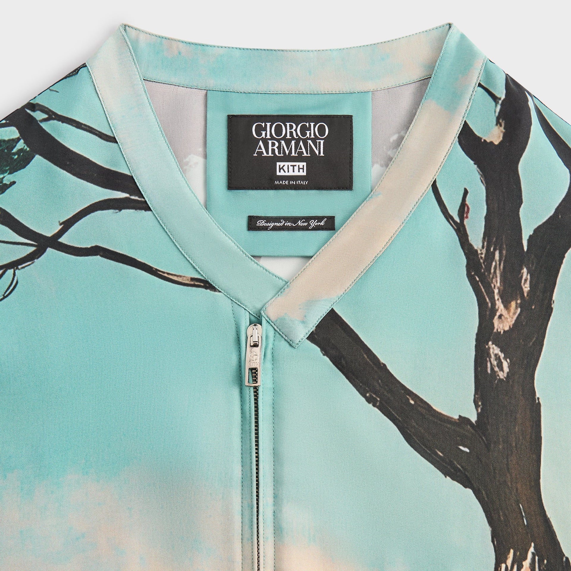 Giorgio Armani & Kith Capri Long Sleeve Zip-Up Shirt - Multi PH