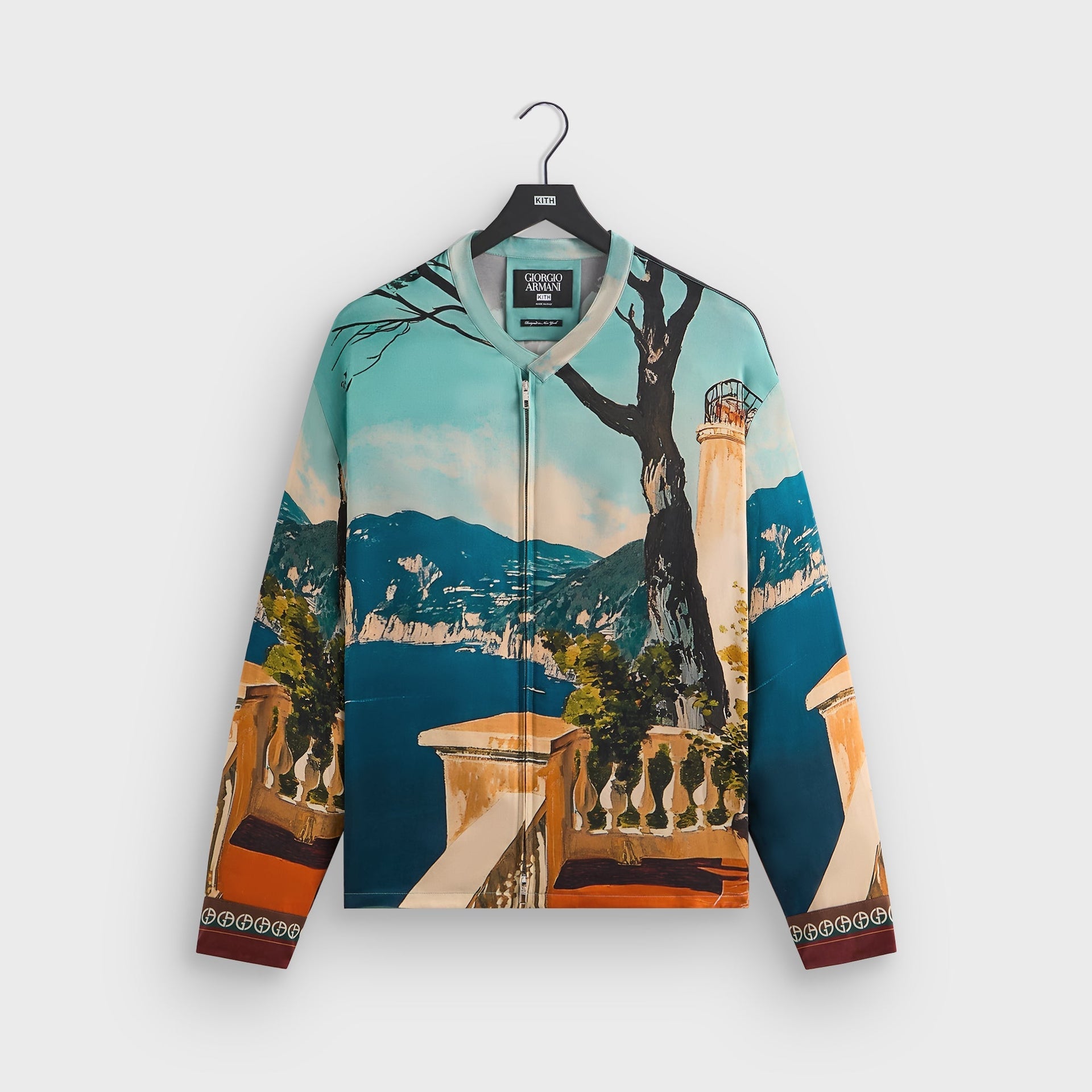 Giorgio Armani & Kith Capri Long Sleeve Zip-Up Shirt - Multi PH