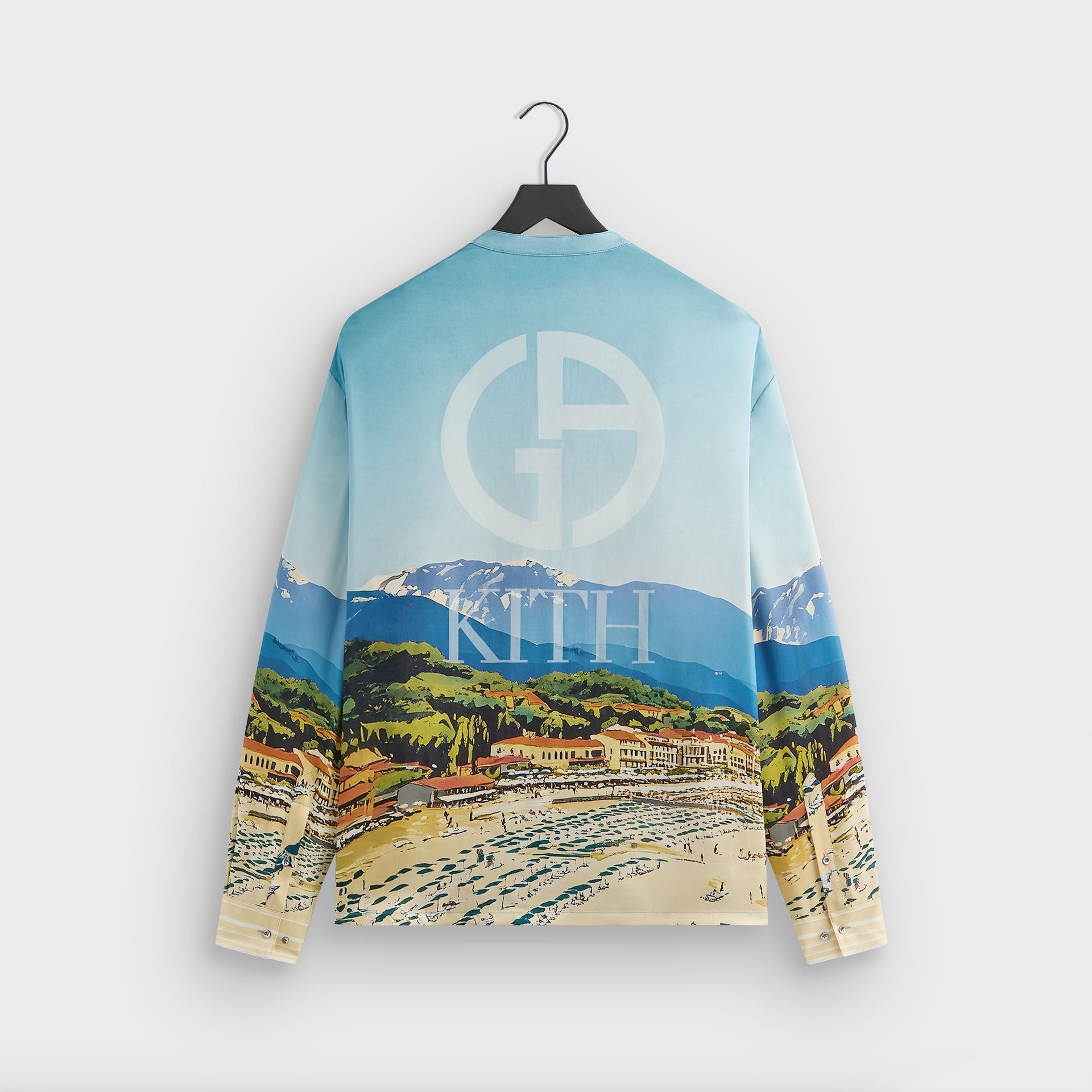 Giorgio Armani & Kith Forte dei Marmi Long Sleeve Zip-Up Shirt - Multi PH