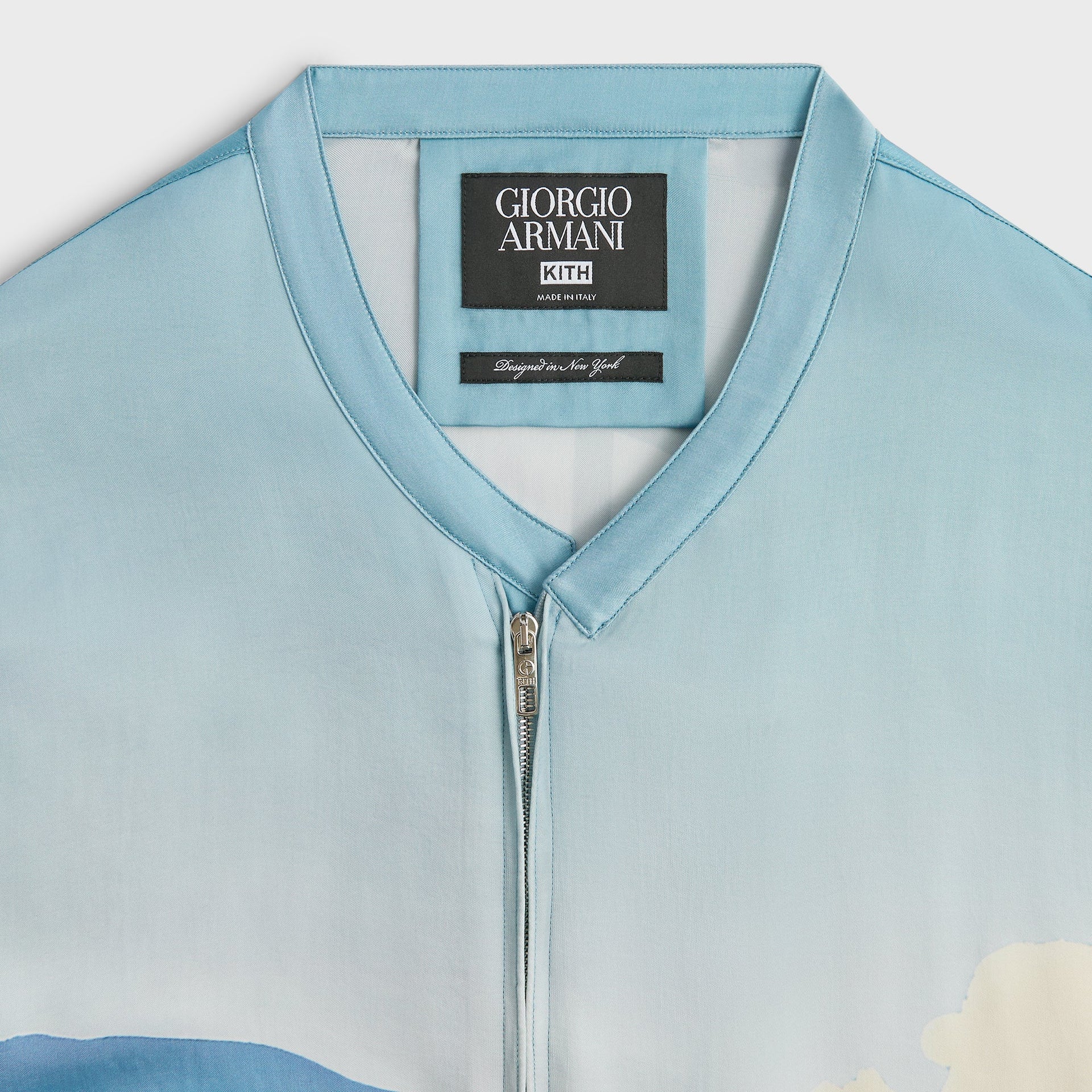 Giorgio Armani & Kith Forte dei Marmi Long Sleeve Zip-Up Shirt - Multi PH