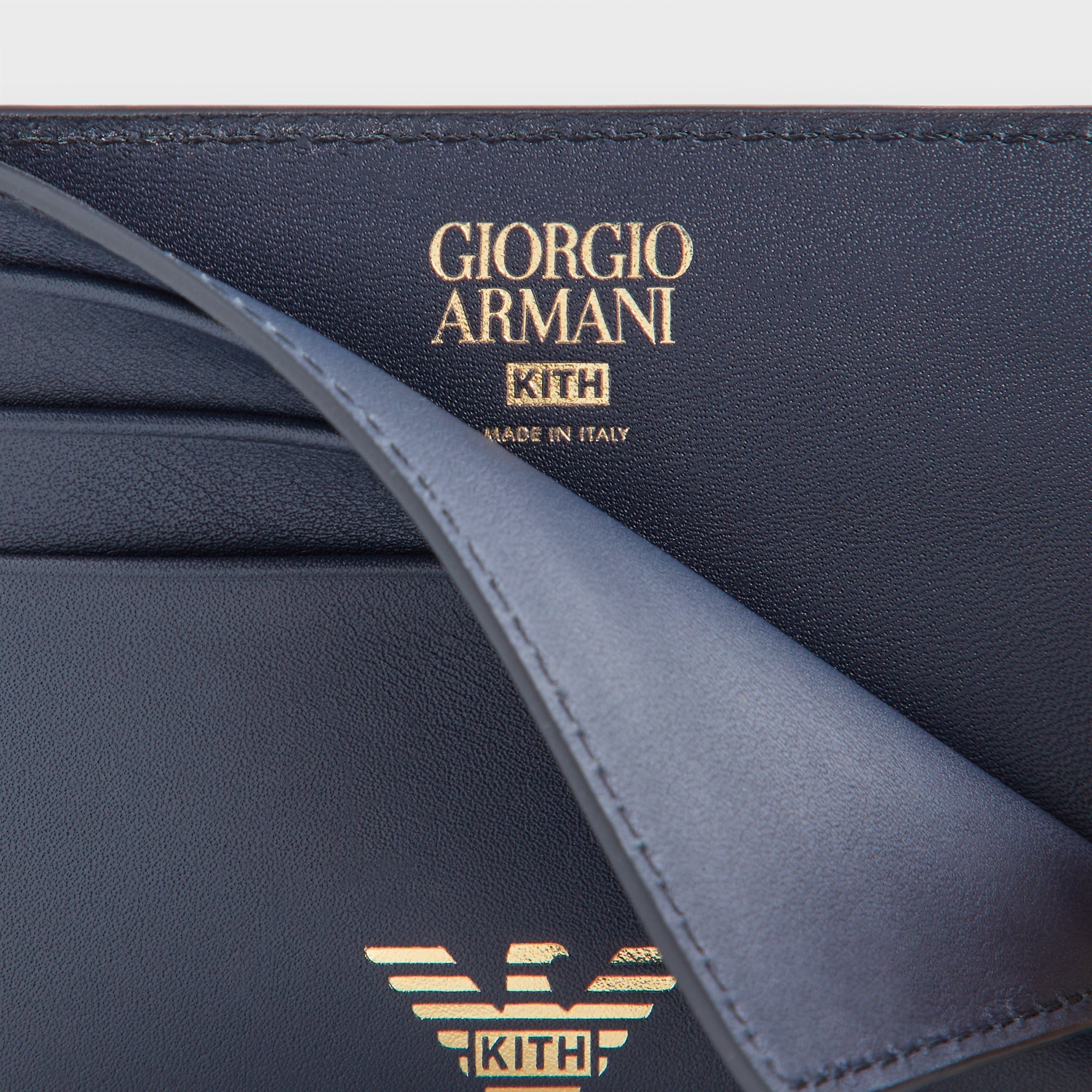 Giorgio Armani & Kith Leather Card Holder - Nocturnal – Kith Europe Giorgio Armani & Kith Leather Card Holder - Nocturnal – Kith Europe