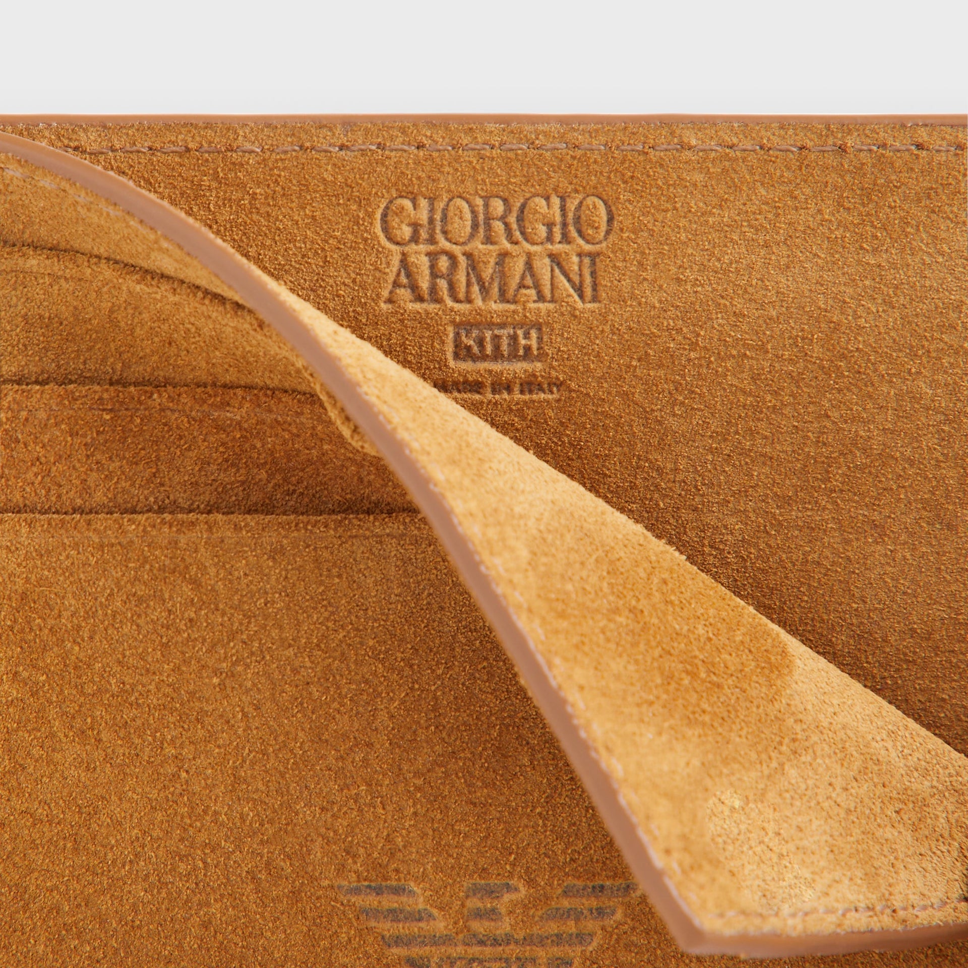 Giorgio Armani & Kith Suede Card Holder - Tan PH