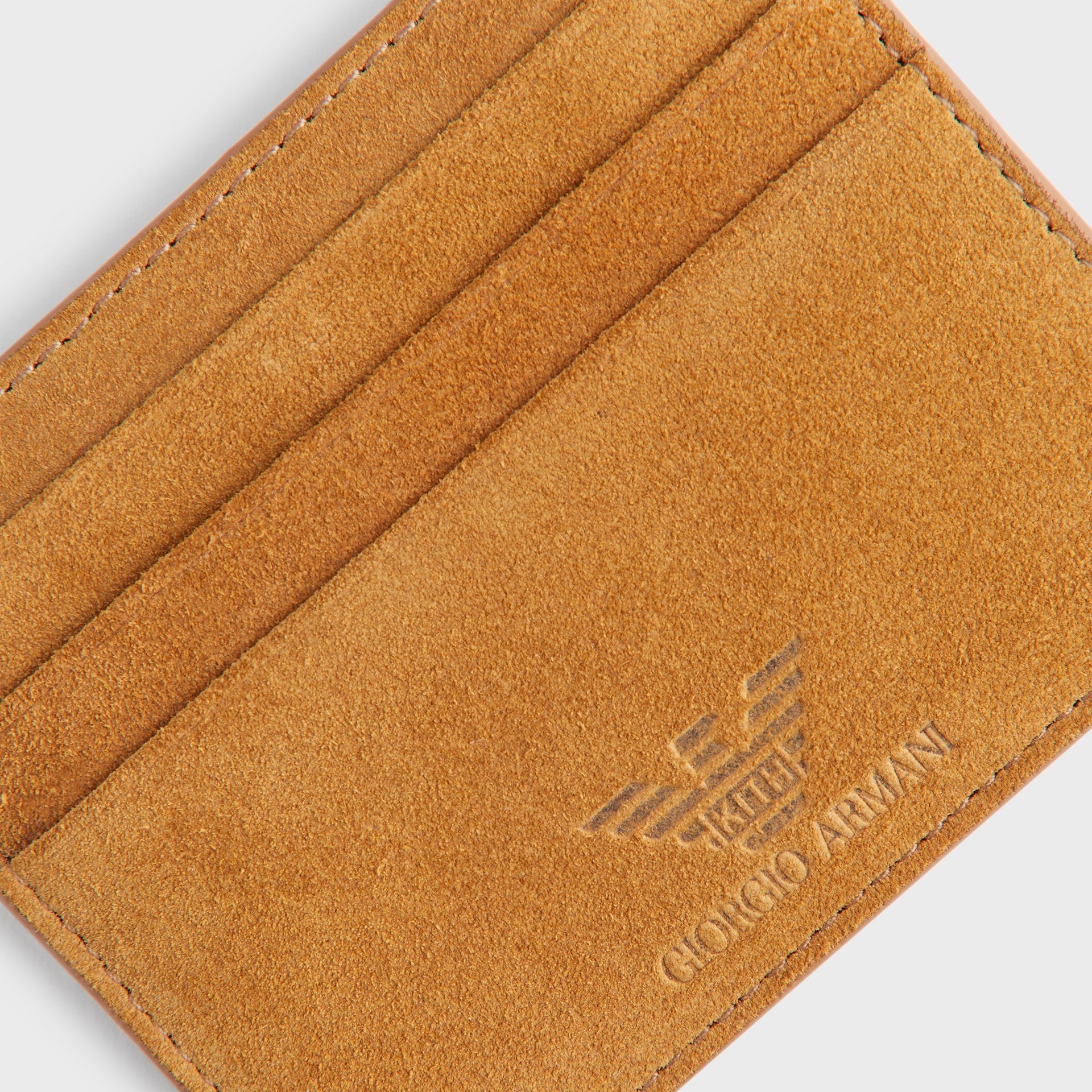 Giorgio Armani & Kith Suede Card Holder - Tan PH