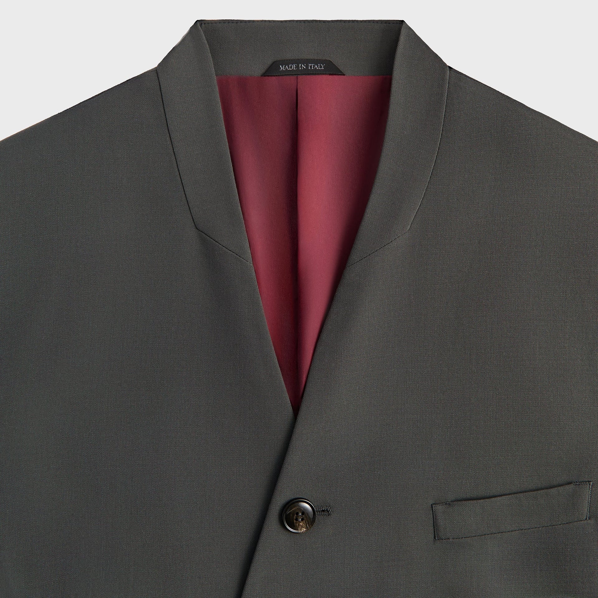 Giorgio Armani & Kith &Kin Milano Crepe Collarless Jacket - Dark Ash